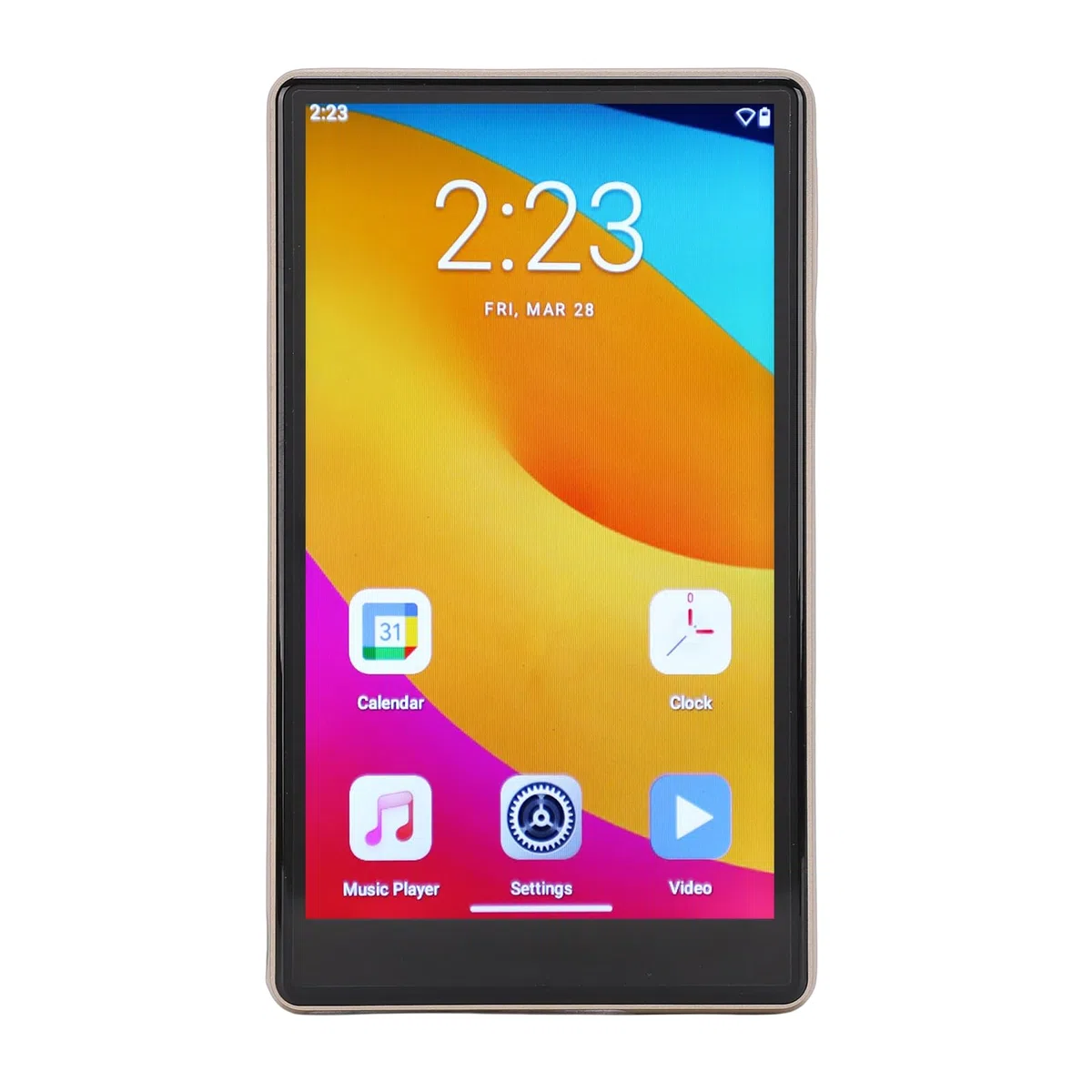 ANGGREK Lettore MP3 con Schermo Touch, Lettore Musicale con Display HD da 5,0 Pollici, 4GB RAM, 64GB, Bluetooth 5.0, WiFi, Radio FM, per Studenti e Viaggiatori, per L’uso di Audiolibri e (GOLD)