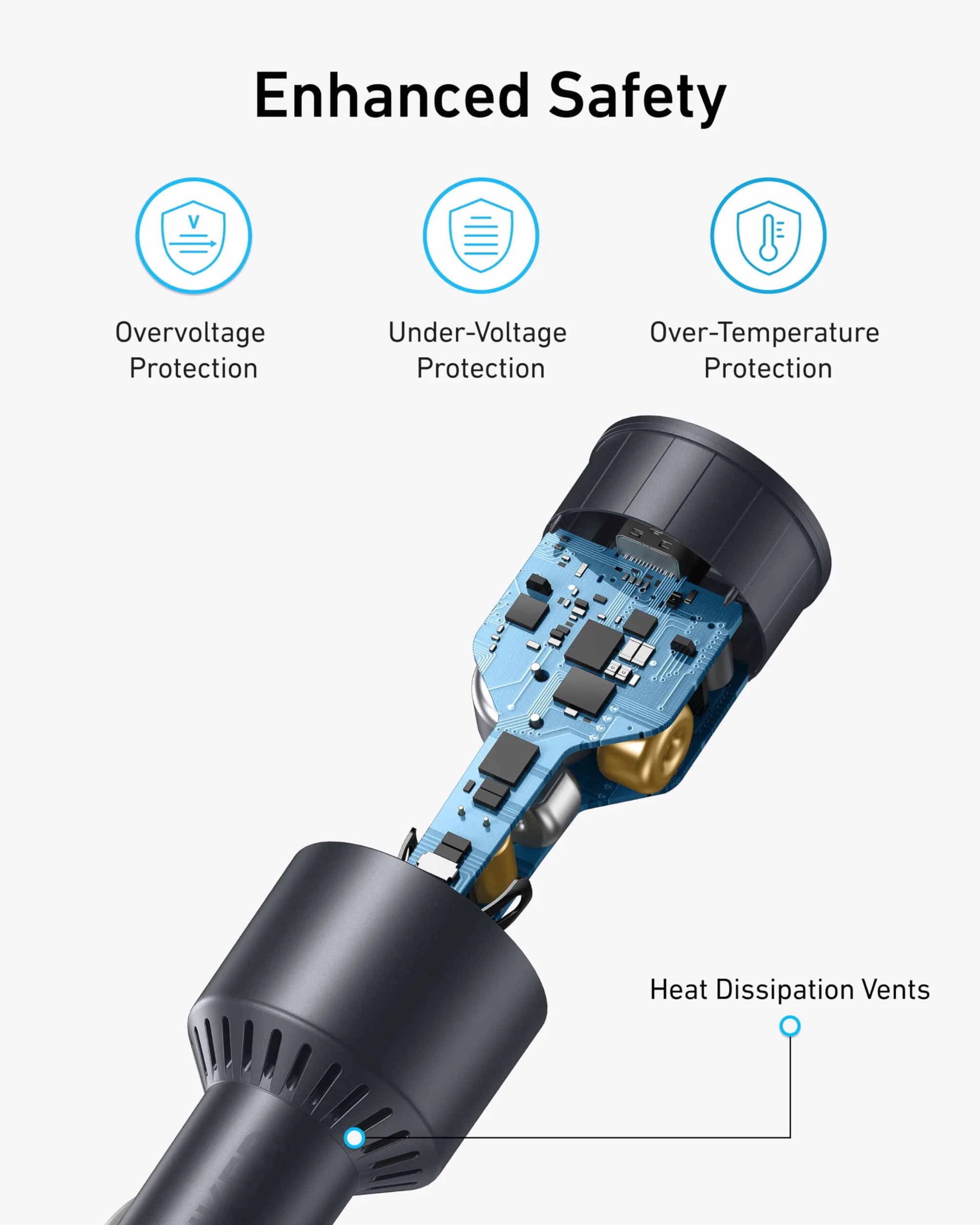 Anker Caricatore Auto USB C 167.5W Max, Accendisigari USB C 3-Porte Ultra-Compatto e Rapido, Per MacBook Pro/Air, iPhone 16/15/14/13 Serie, Samsung S24/S23, iPad Pro, AirPods, e Altro Ancora
