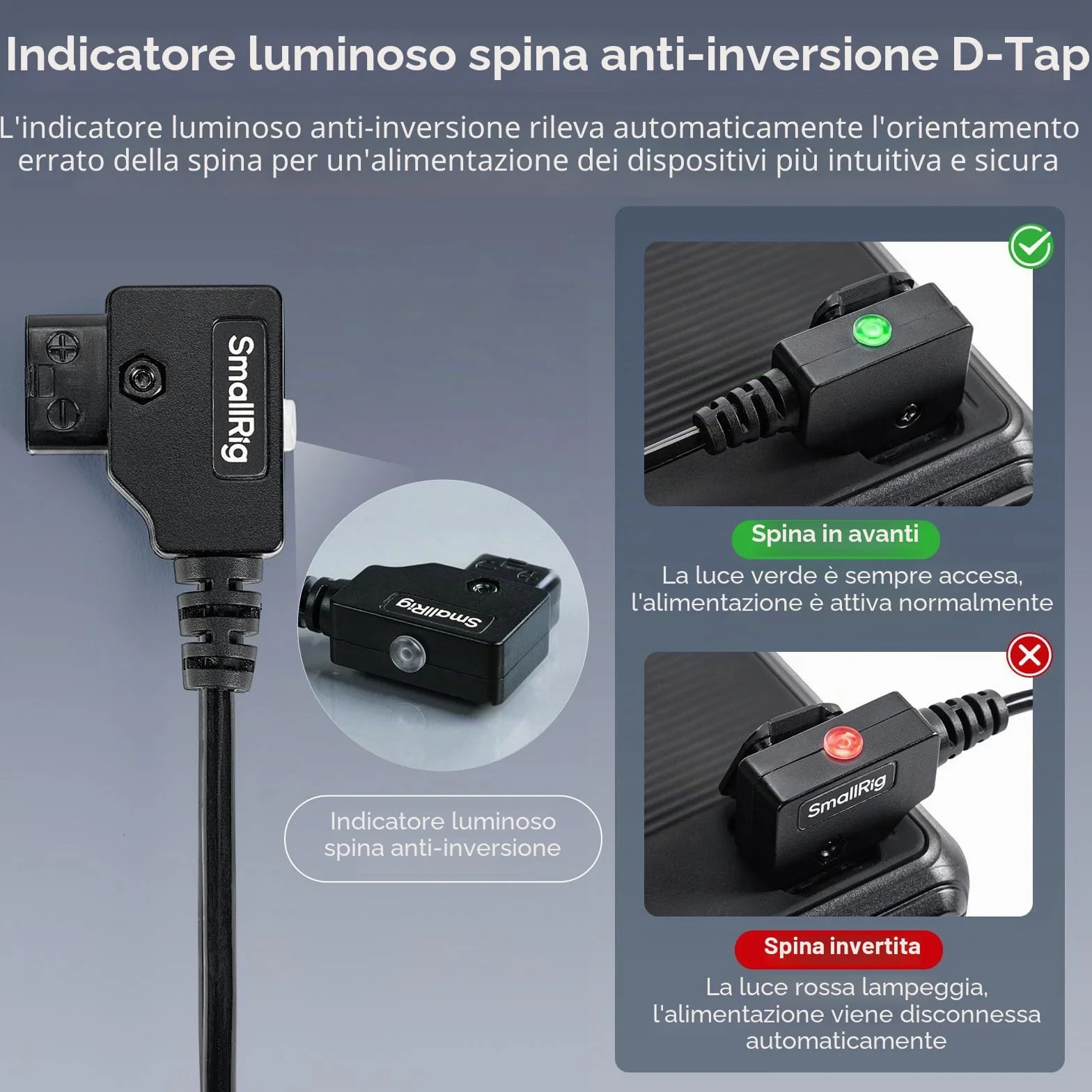 SMALLRIG D-TAP Cavo di Alimentazione a Spirale per Blackmagic Pocket Cinema Camera 4K / 6K per Batteria V Mount/Gold Mount, Weipu SF6 2 pin Femmina a P Tap, Lunghezza 15"-47" - 4761