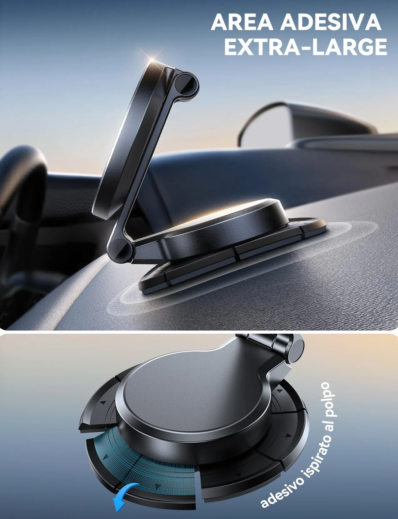 JOYROOM Caricatore Wireless Auto Magsafe da Cruscotto [Tutto Metallo & Pieghevole] supporto telefono auto magnetico 15W, Ricarica Wireless Auto per iPhone 16 15 14 13 12 Pro Max Plus