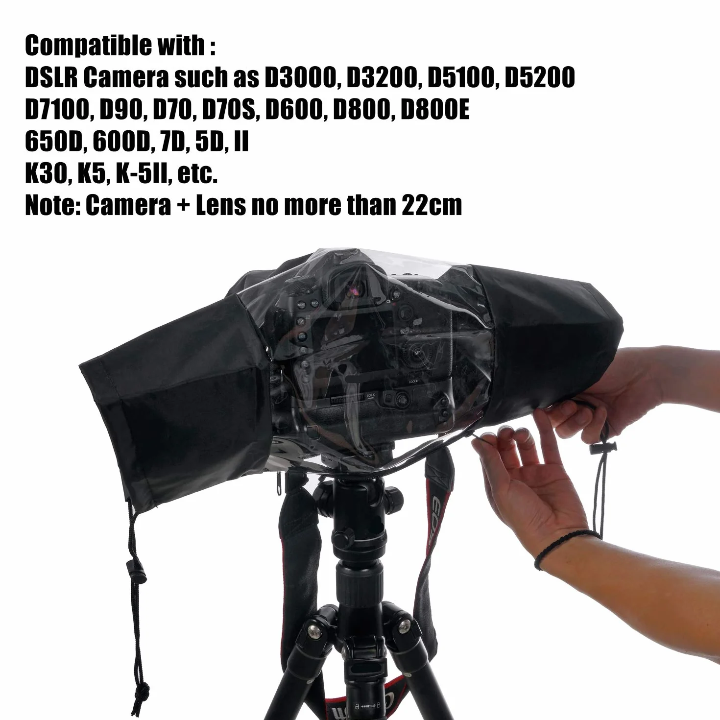 Telecamera Coperture Parapioggia Impermeabilile Professionale Morbido Nero Telecamera Copertura per tutte Le Telecamere SLR DSLR