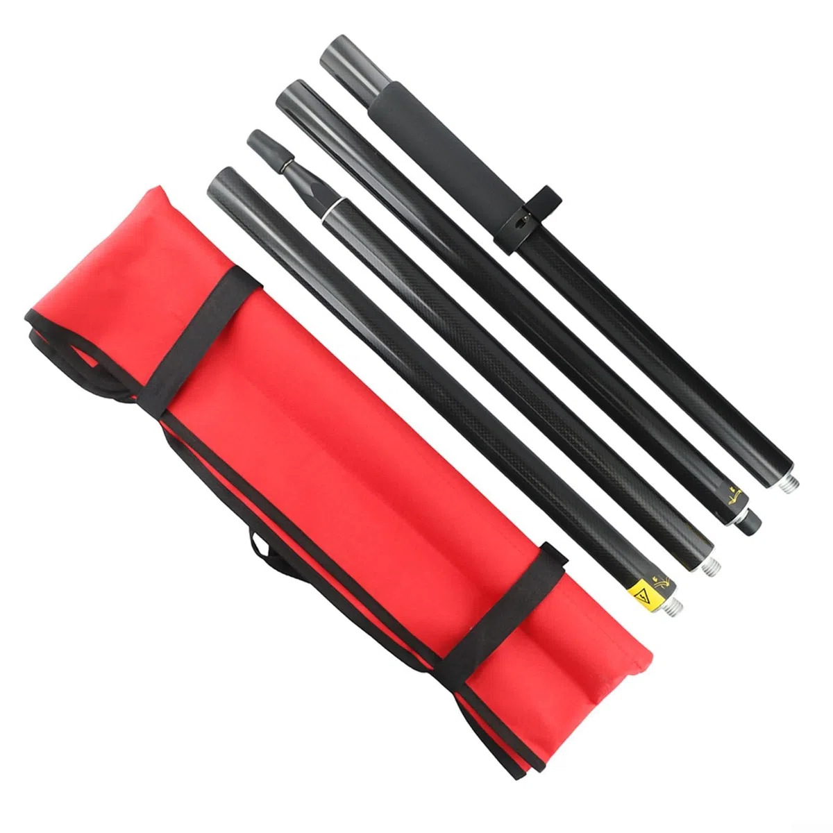 Fibra di carbonio GPS Survey Pole 2M Telescopico GNSS Antenna Rod Con 5/8" Filo 4-Section Leggero Per Land Surveying E Ingegneria Nero