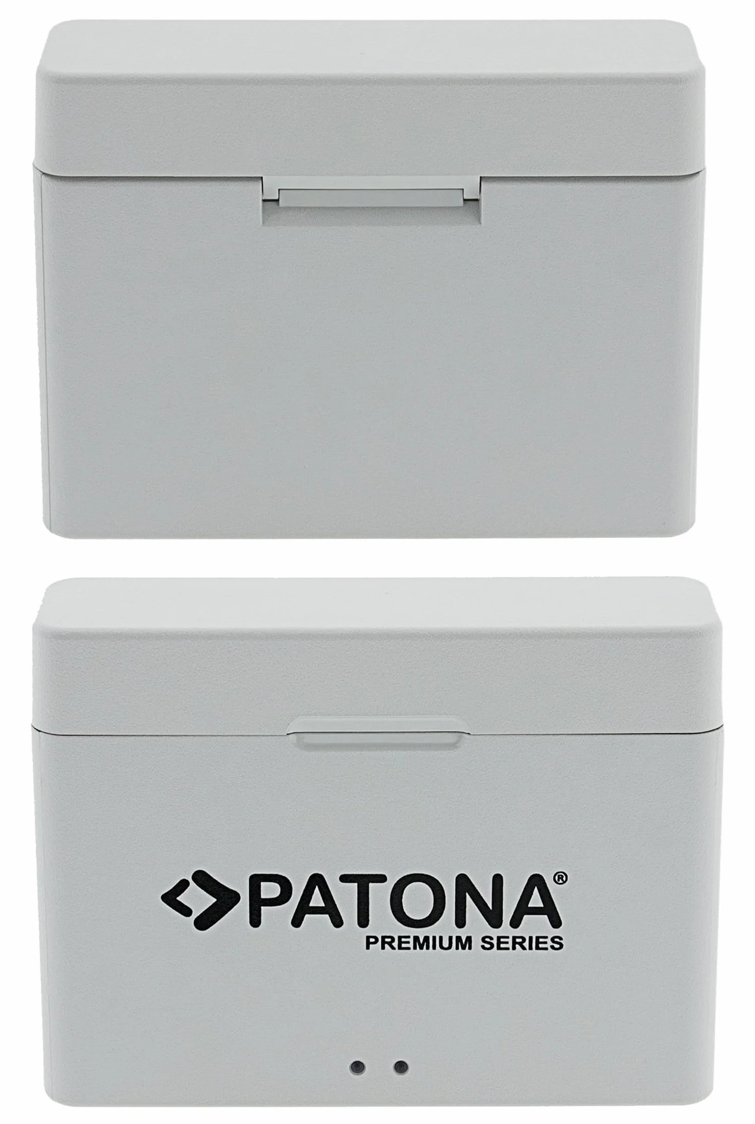 PATONA Premium Dual Charging Box per DJI Osmo Action 3 4 5 6 – Caricatore con connessione USB-C e indicatore di carica – per 2 batterie BCX202, ricarica sicura grazie al sistema MCU, cavo USB C