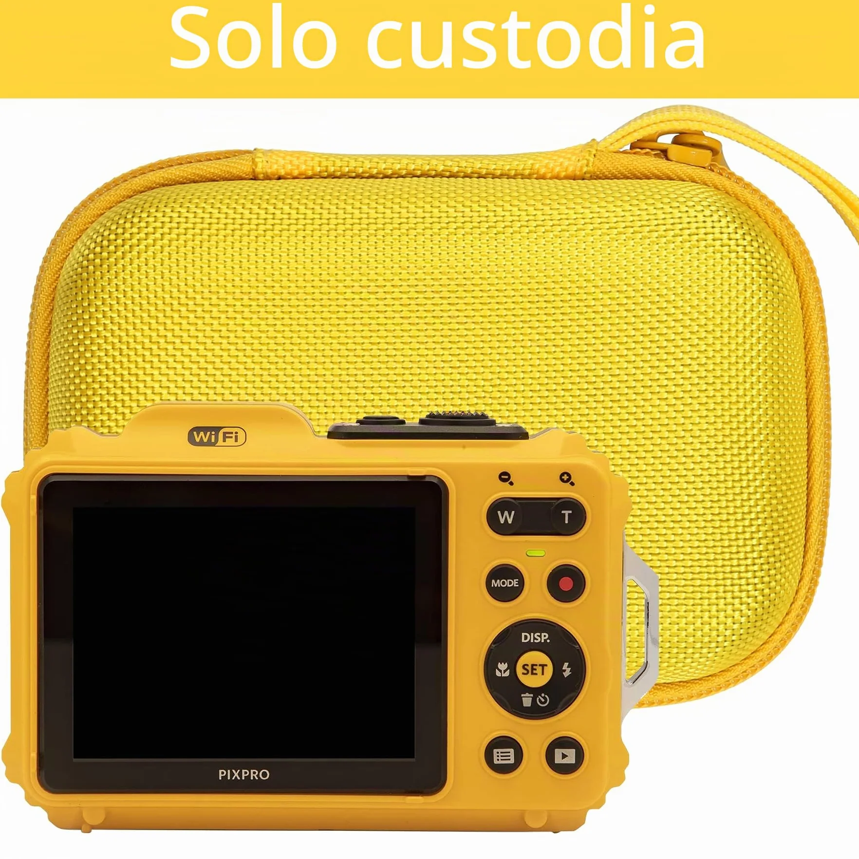 Aenllosi Custodia Rigida da Viaggio Compatibile con la Kodak PIXPRO WPZ2 Fotocamera Digitale, Custodia Protettiva per Kodak Fotocamera Compatta(Giallo, Solo Custodia)
