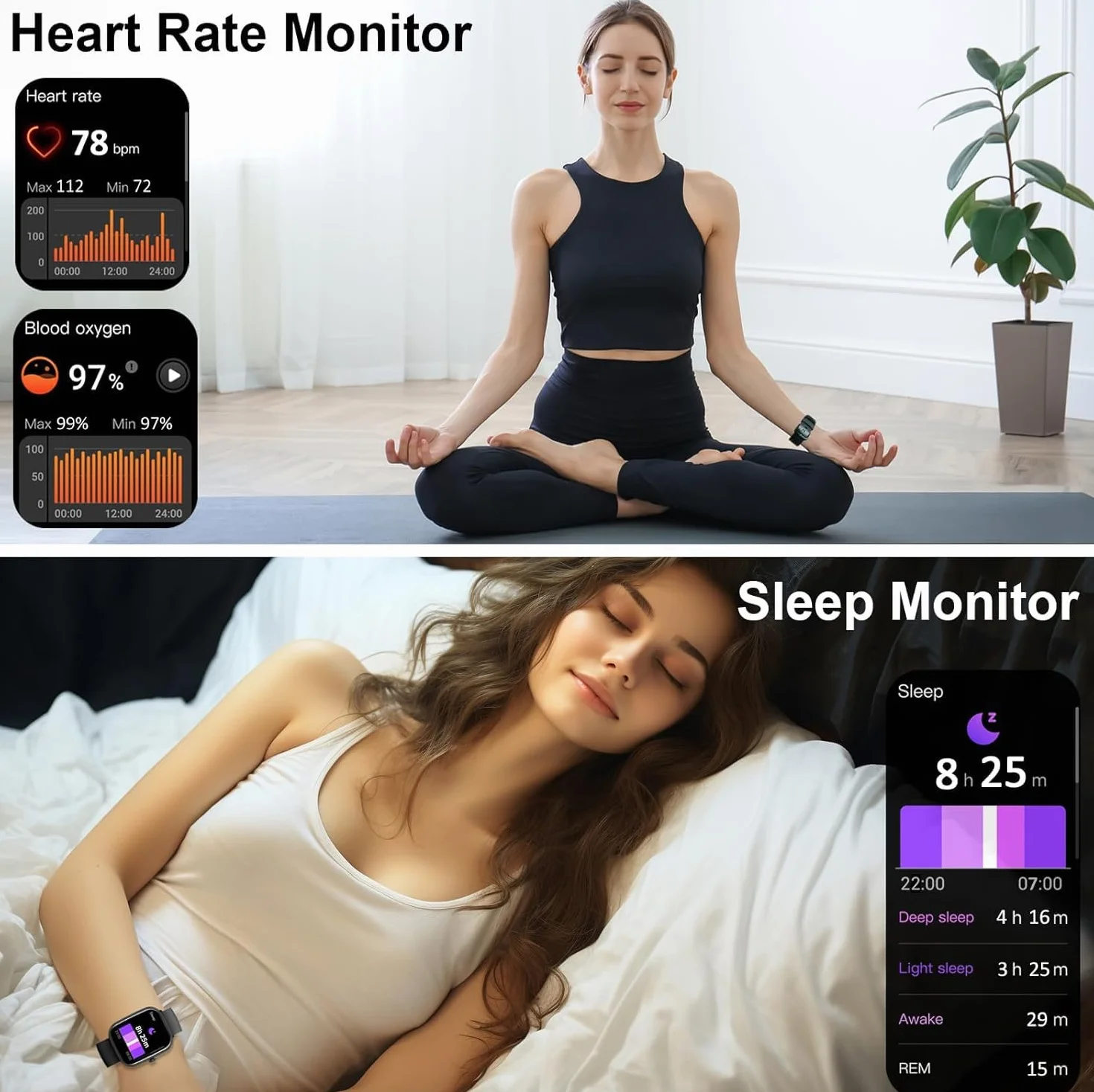 Smart Watch, Smartwatch da 1,9 pollici per uomo e donna (rispondere/effettuare chiamate), fitness tracker con oltre 100 modalità sportive, impermeabile IP68, cardiofrequenzimetro/monitoraggio del