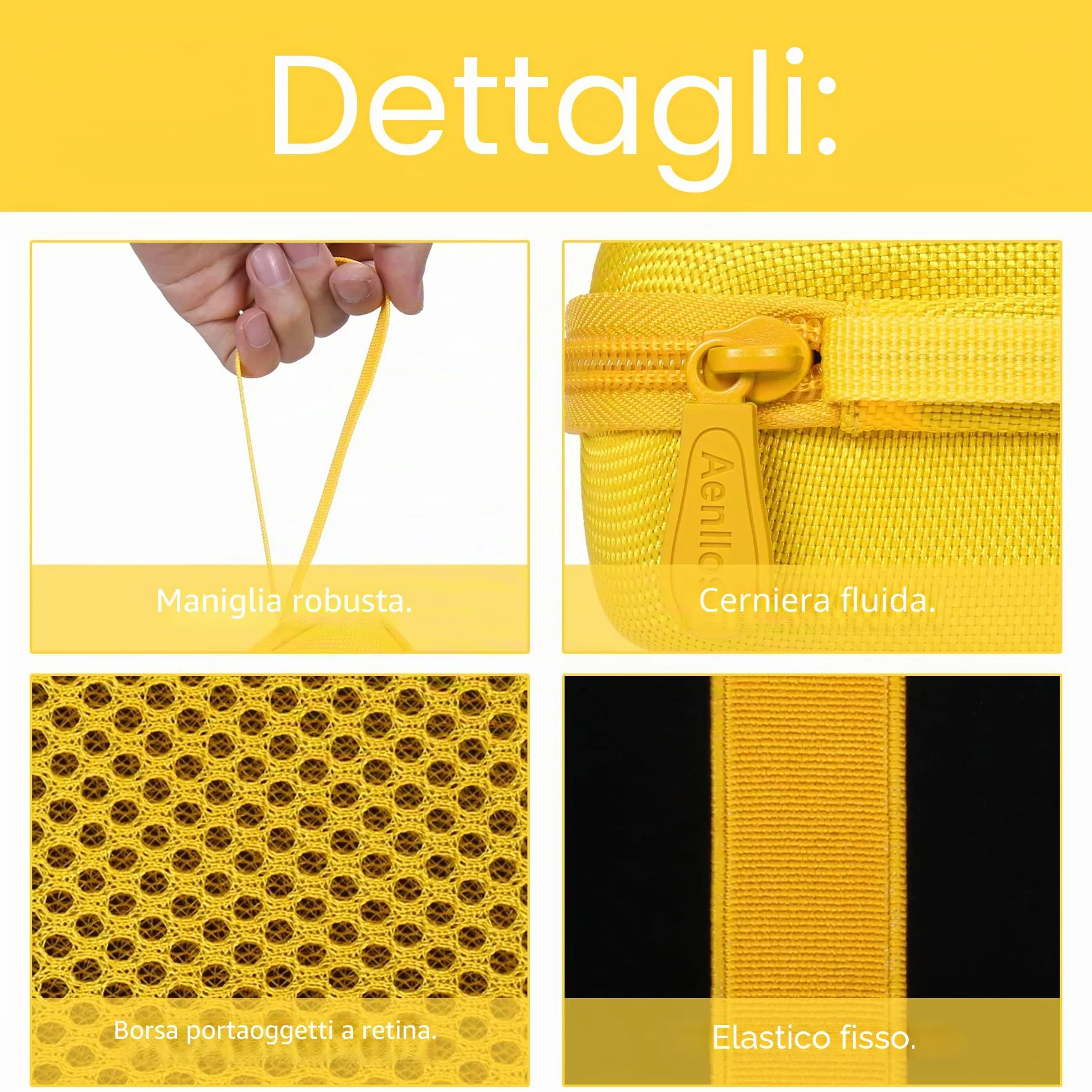 Aenllosi Custodia Rigida da Viaggio Compatibile con la Kodak PIXPRO WPZ2 Fotocamera Digitale, Custodia Protettiva per Kodak Fotocamera Compatta(Giallo, Solo Custodia)