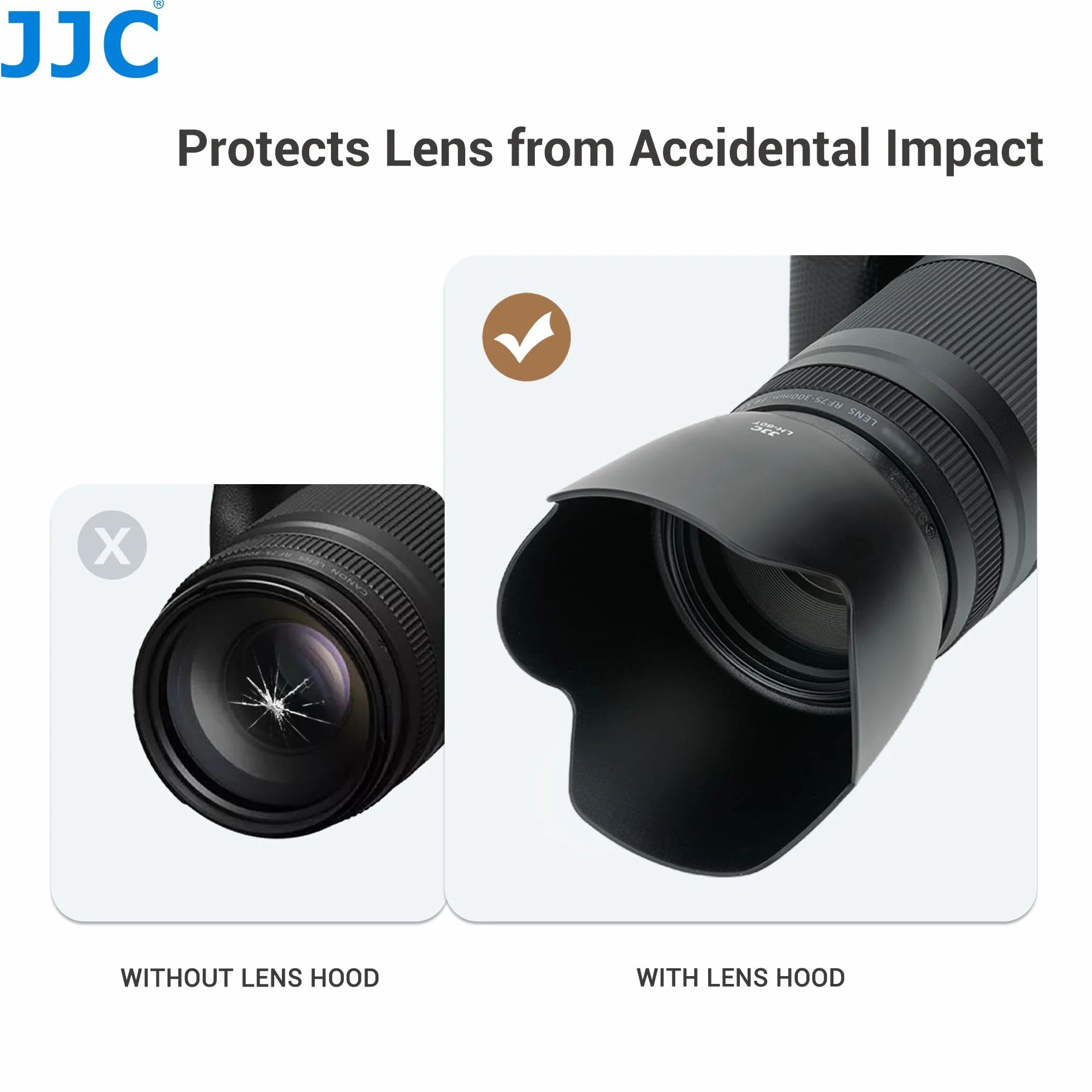 JJC Tulip ET-60 - Paraluce a baionetta da 58 mm per Canon RF 75-300mm F4.0-5.6, EF 75-300mm F4-5.6 III, EF 75-300mm F4-5.6 III USM, EF-S 55-250mm F4-5.6 IS, EF-S 55-250mm mm F4-5 .6 IS II, EF 90-300mm