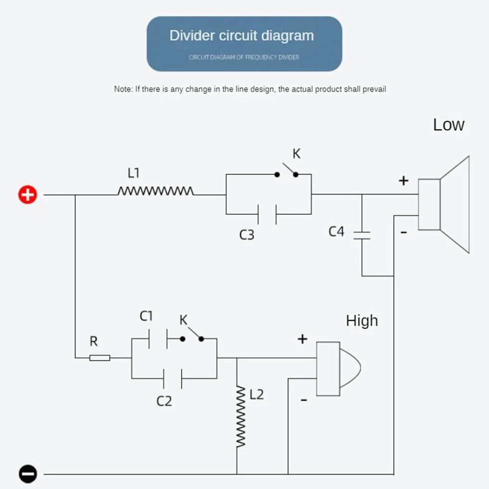 2 Pezzi A 2 Vie 250W 2500Hz-3000Hz Divisore di Frequenza Circuito Filtro Altoparlante Fai da Te Home Theater Basso HiFi Audio Stereo Crossover Facile Installazione Facile da Usare