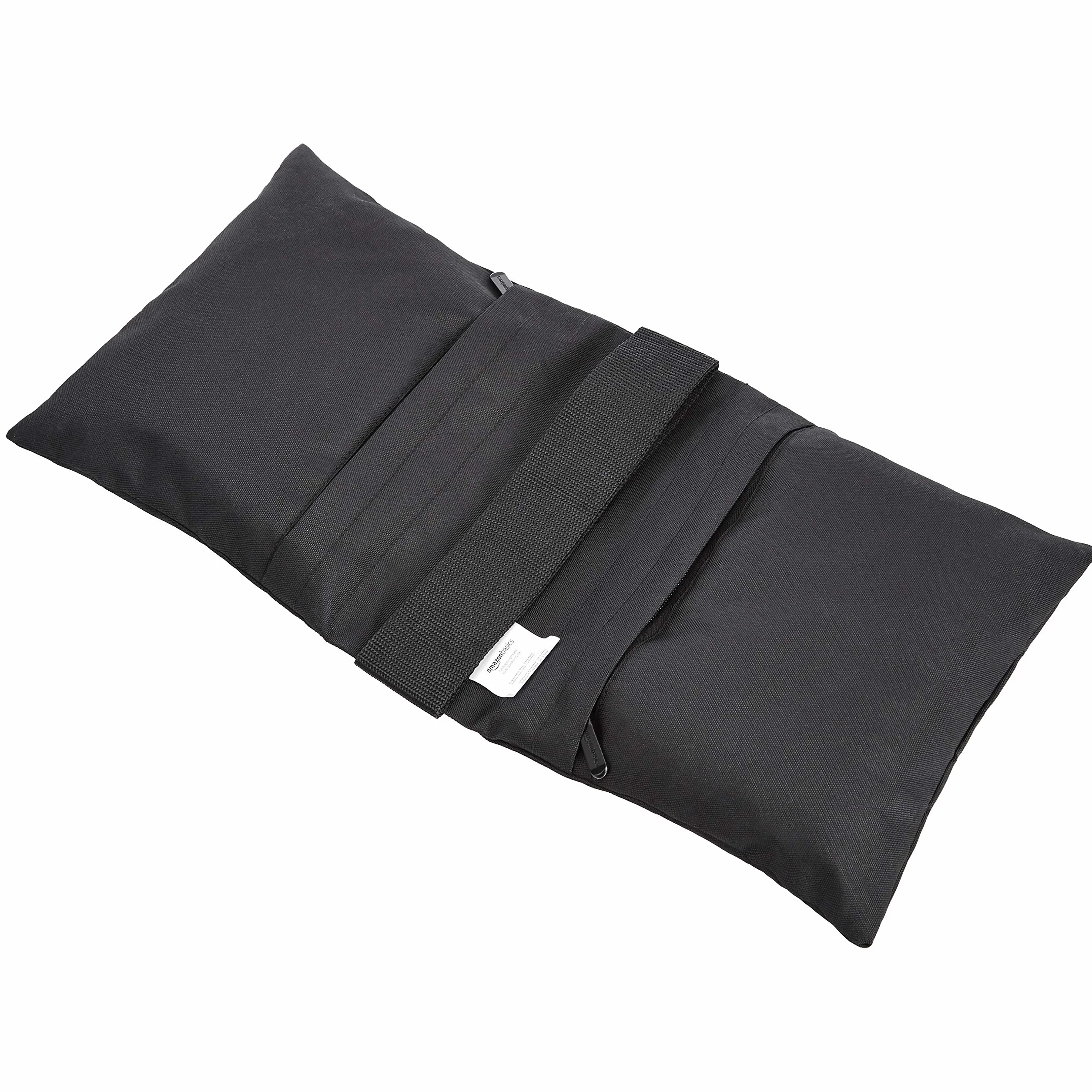 Amazon Basics Set di 4 Sacchi di Sabbia Fotografici Vuoti per Supporti di Luce, Riflettori, Softbox e Studio Fotografico, Carico Massimo 9kg - Nero