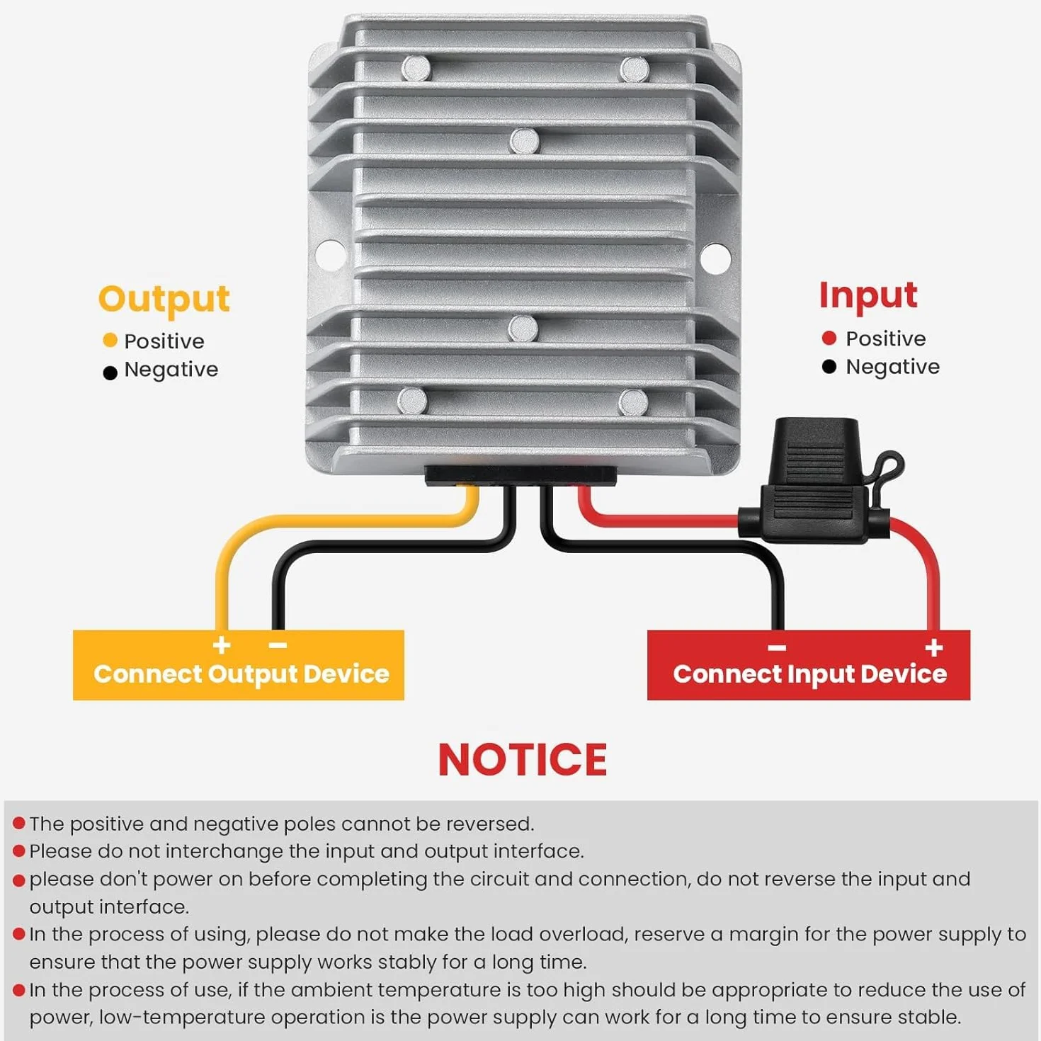 DC-DC Convertitore di tensione da 12V a 24V 10A 240W MAX, convertitore da 10-22V a 24V boost, convertitore con fusibile impermeabile e morsettiera, per motori di auto e strumenti ecc.