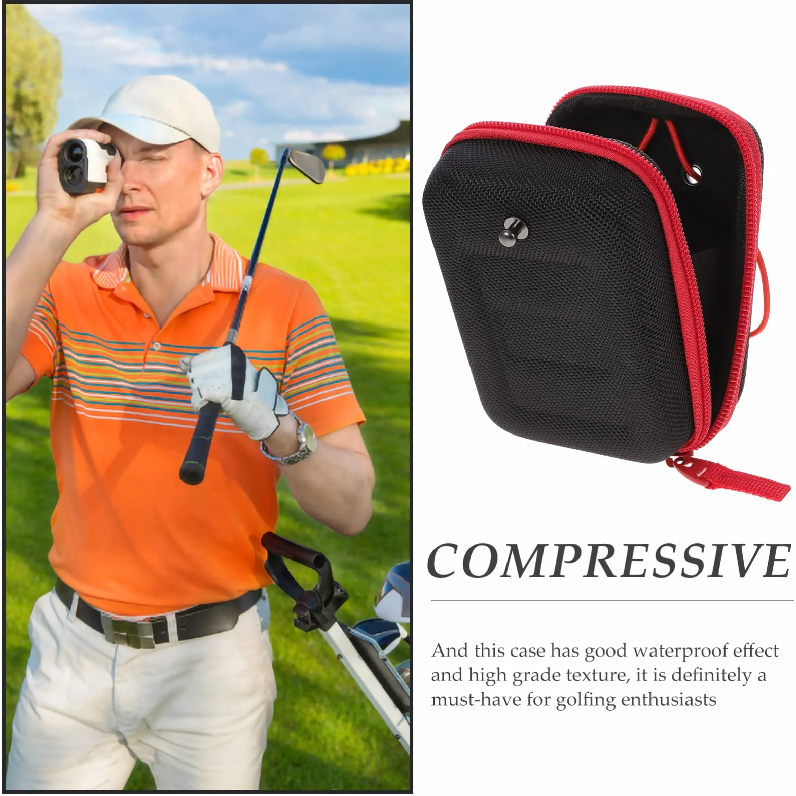 BESPORTBLE Custodia Rigida Per Telemetro Golf Borsa Di Stoccaggio Eva Leggera E Impermeabile Con Cinturino Ideale Per Uso Quotidiano E Attività Sportive