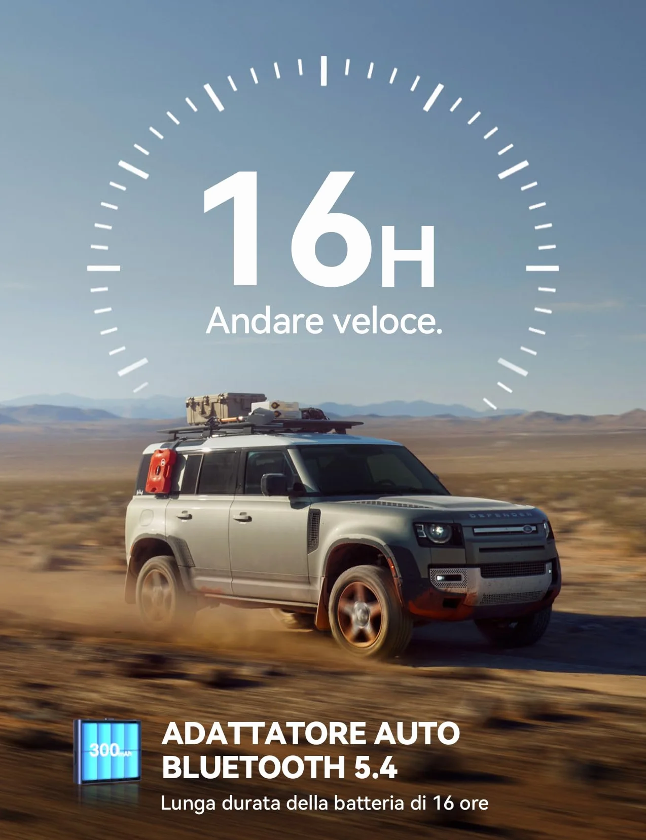 2025 JOYROOM Bluetooth 5.4 Auto, Ricevitore Aux 【Basso E Hifi Stereo】 Vivavoce Bluetooth Per Auto con Indicatore LED, Aux con 16 Ore di Riproduzione