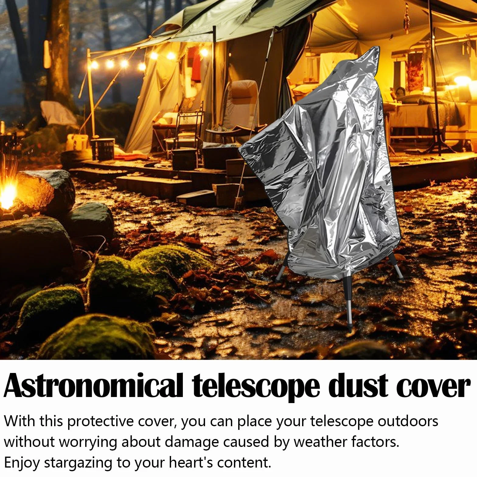Copertura Protettiva del Telescopio, 120x160cm Copertura Antipolvere del Telescopio, 420D Copertura Protettiva Telescopio All'aperto con Borsa Portaoggetti, Impermeabile, A prova di Vento