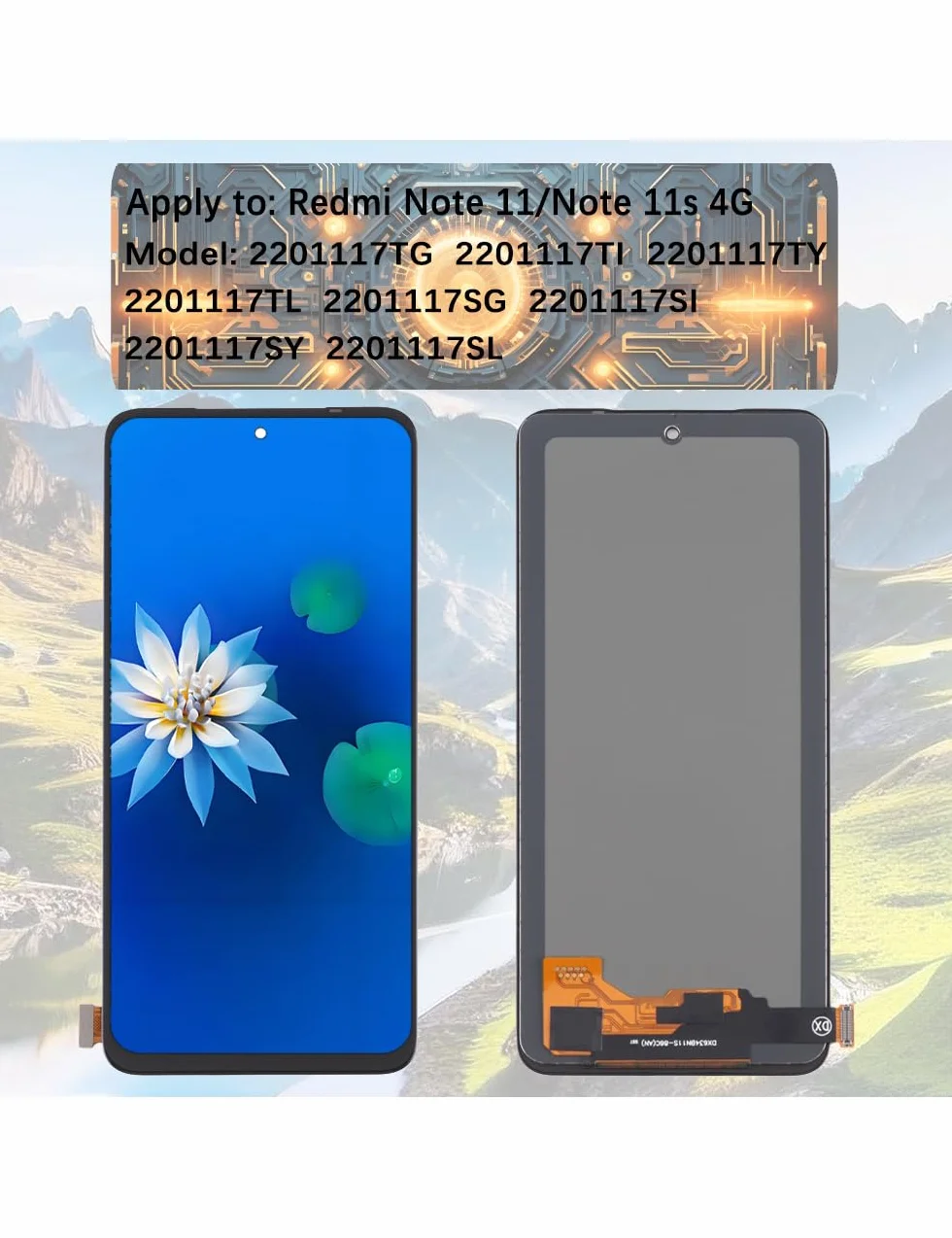 H&LYCYJ Schermo Display per Xiaomi Redmi Note 11/Note 11s 4G TFT 2201117TG 2201117TI 2201117SY 2201117SL LCD Schermo di Ricambio Assembly con kit