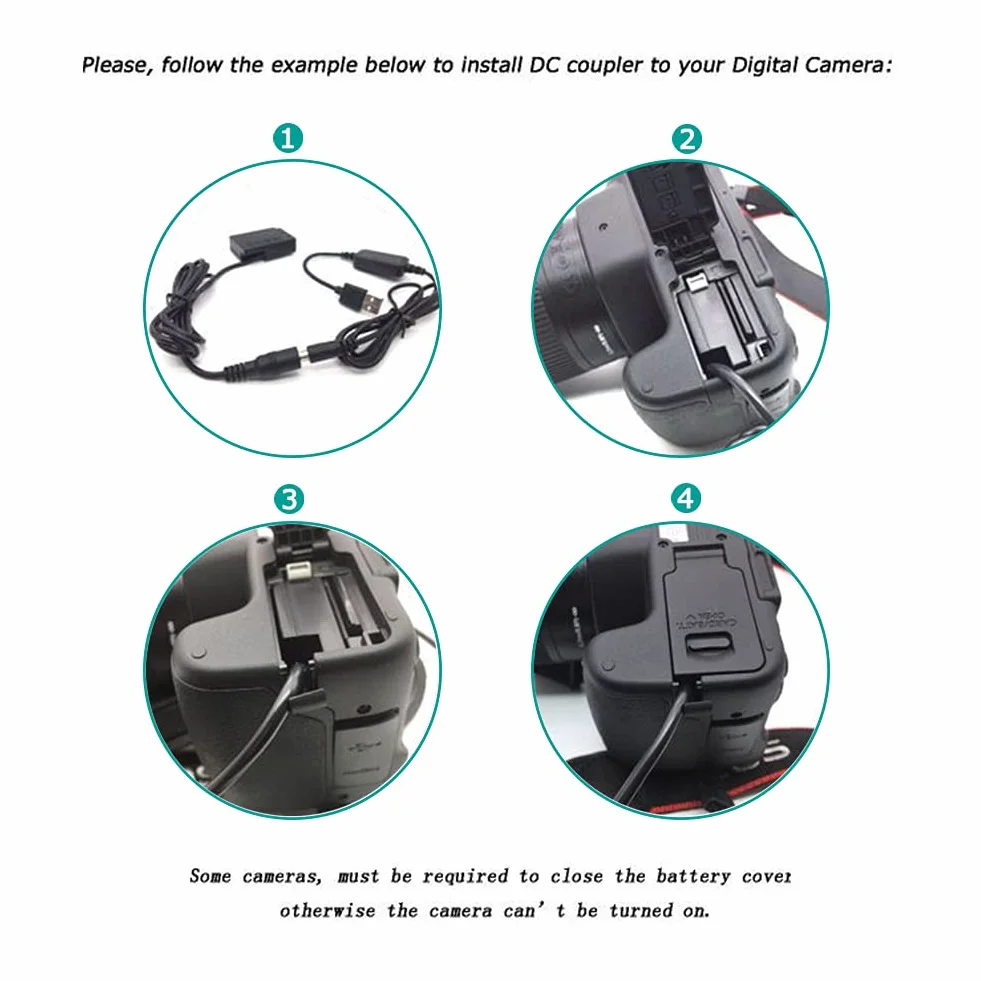 DMW-AC8 Adattatore di alimentazione CA DMW-DCC8 Accoppiatore CC DMW-BLC12 Batteria fittizia per Panasonic Lumix DMC-FZ2500 FZ1000 FZ300 FZ200 G85 GX8 G7 G6 G5 DC-G90 G95 Telecamere