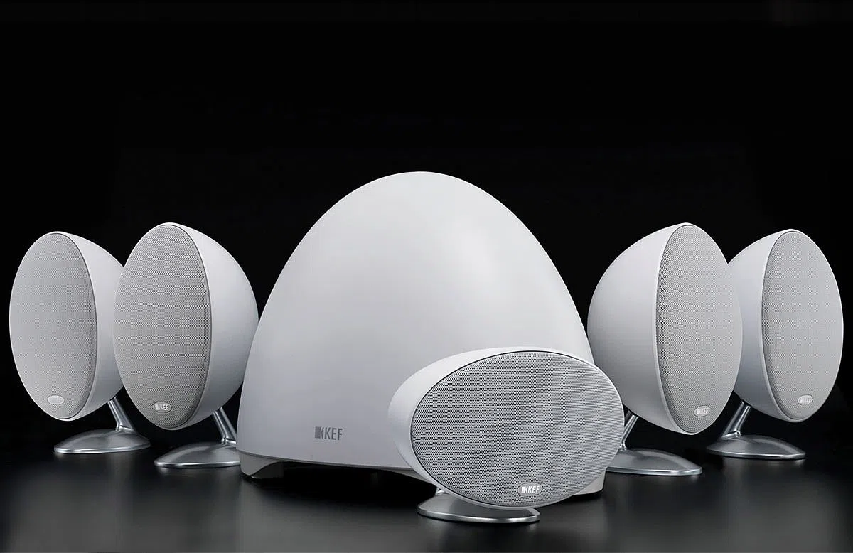 Kef E305 Sistema Home Theatre 5.1, Bianco