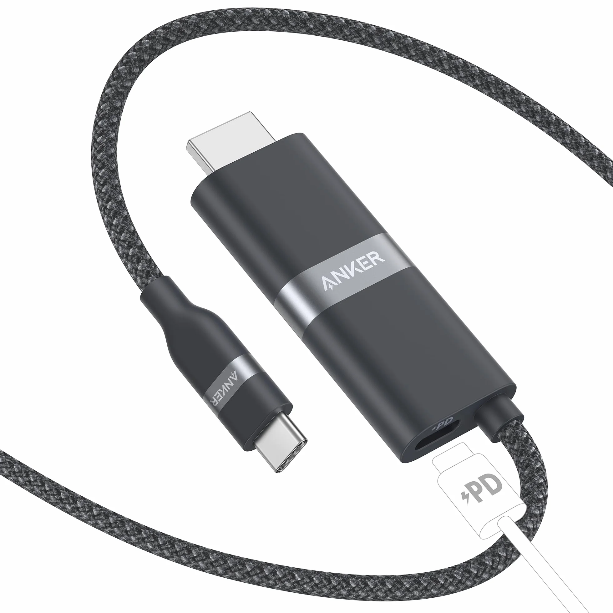 Anker Cavo da USB C a HDMI, 180 cm, Cavo Adattatore 4K 60Hz per MacBook Pro/Air, iPad Pro/Air, Galaxy S24/S23, Dell XPS 13/15 ecc. per Interni