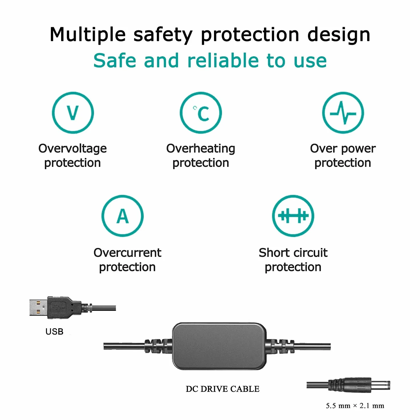 Kit Adattatore USB + DC 8.4V Cavo ACK-E6 + Accoppiatore DR-E6 Completamente Decodificato Batteria Dummy LP-E6 per Canon EOS 5D Mark III II IV 5DSR 7D 60D 70D 80D 6D Mark II