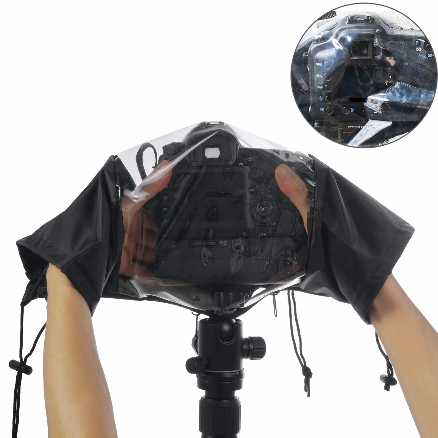Telecamera Coperture Parapioggia Impermeabilile Professionale Morbido Nero Telecamera Copertura per tutte Le Telecamere SLR DSLR