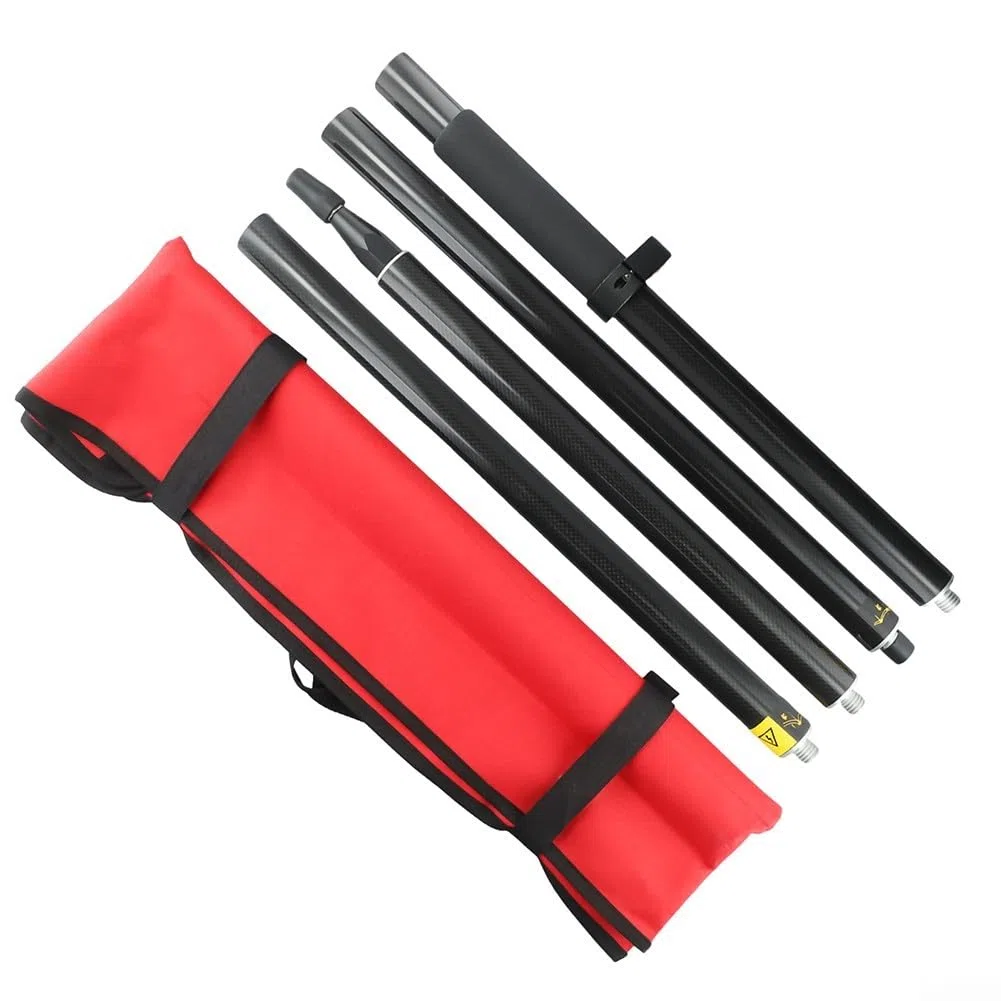 Fibra di carbonio GPS Survey Pole 2M Telescopico GNSS Antenna Rod Con 5/8" Filo 4-Section Leggero Per Land Surveying E Ingegneria Nero
