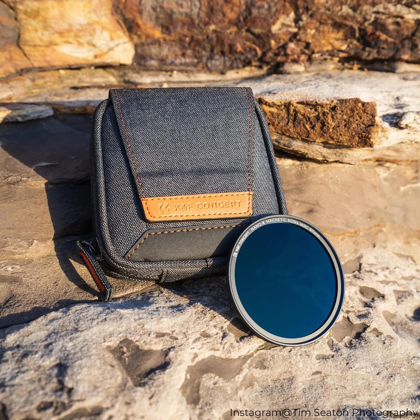 K&F CONCEPT Custodia per filtri, borsa per filtri per obiettivi, 4 tasche porta-filtri impermeabile resistente alla polvere per filtri fino a 95 mm