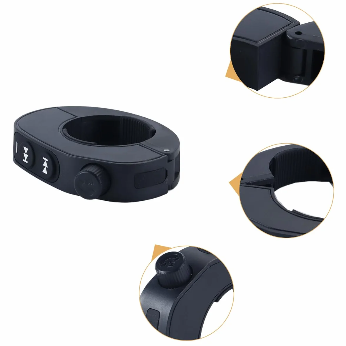Pulsante multimediale Bluetooth wireless per manubrio della motocicletta, telecomando impermeabile IPX6, controller musicale per volante per bici e auto