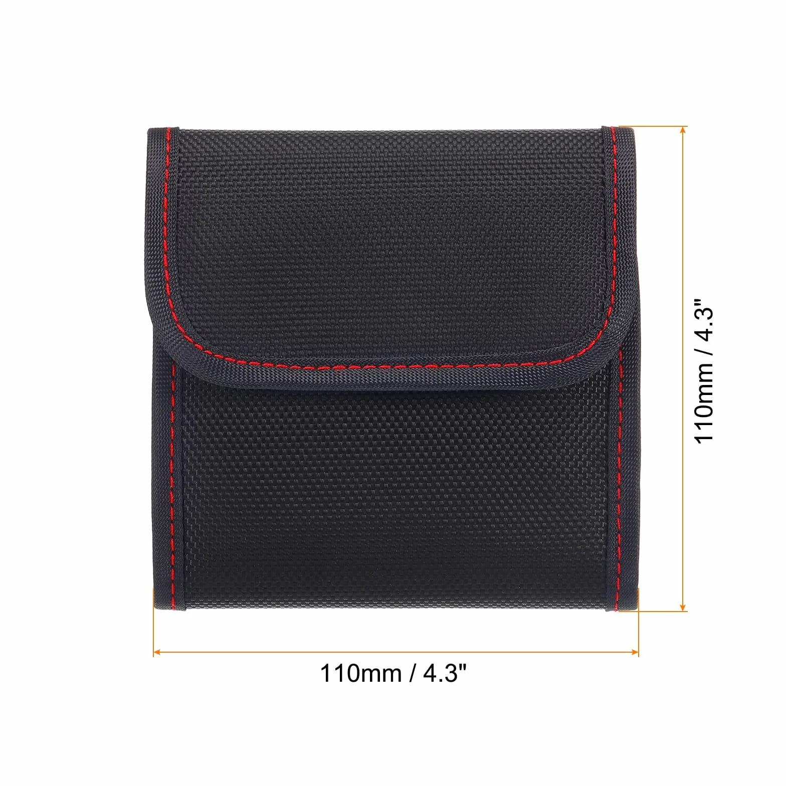 PATIKIL 82mm Fotocamera Filtro Custodia - 2pz, 3 Tasca, Resistente Acqua, Antipolvere, Borsa per Fotografia Conservazione, Nero Rosso