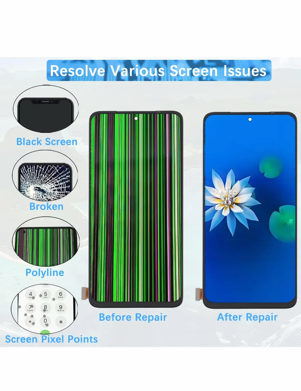 H&LYCYJ Schermo Display per Xiaomi Redmi Note 11/Note 11s 4G TFT 2201117TG 2201117TI 2201117SY 2201117SL LCD Schermo di Ricambio Assembly con kit