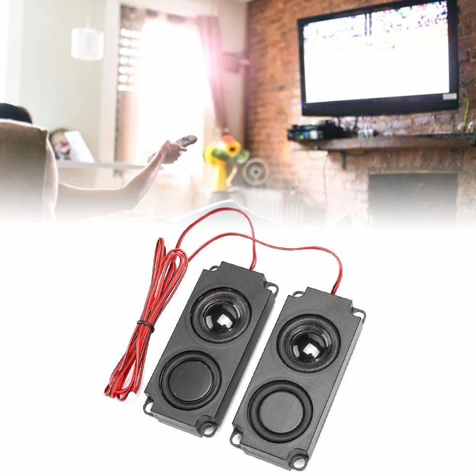 Altoparlante Fai Da Te 5W 8Ohm Nero Abs - Bassi Pesanti Portatili Per Cavità Audio 40Mm Doppio Altoparlante Magnetico Per Monitor Tv
