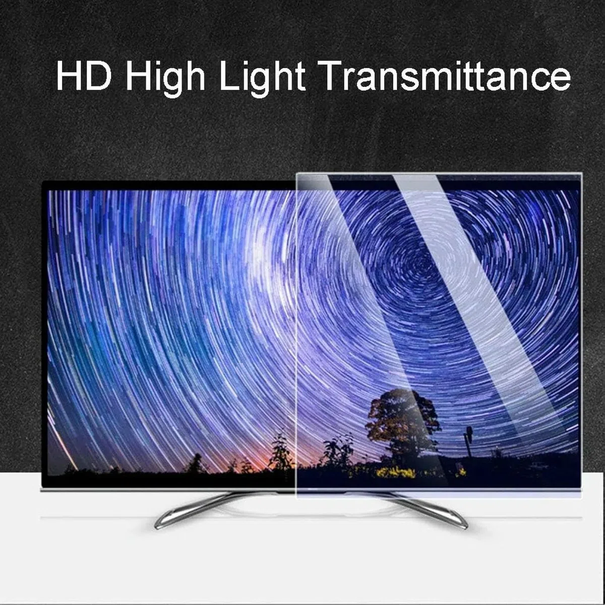 Proteggi schermo TV opaco antigraffio, Proteggi schermo TV con filtro antiriflesso e luce blu for schermi piatti curvi, 50-75 pollici(58)