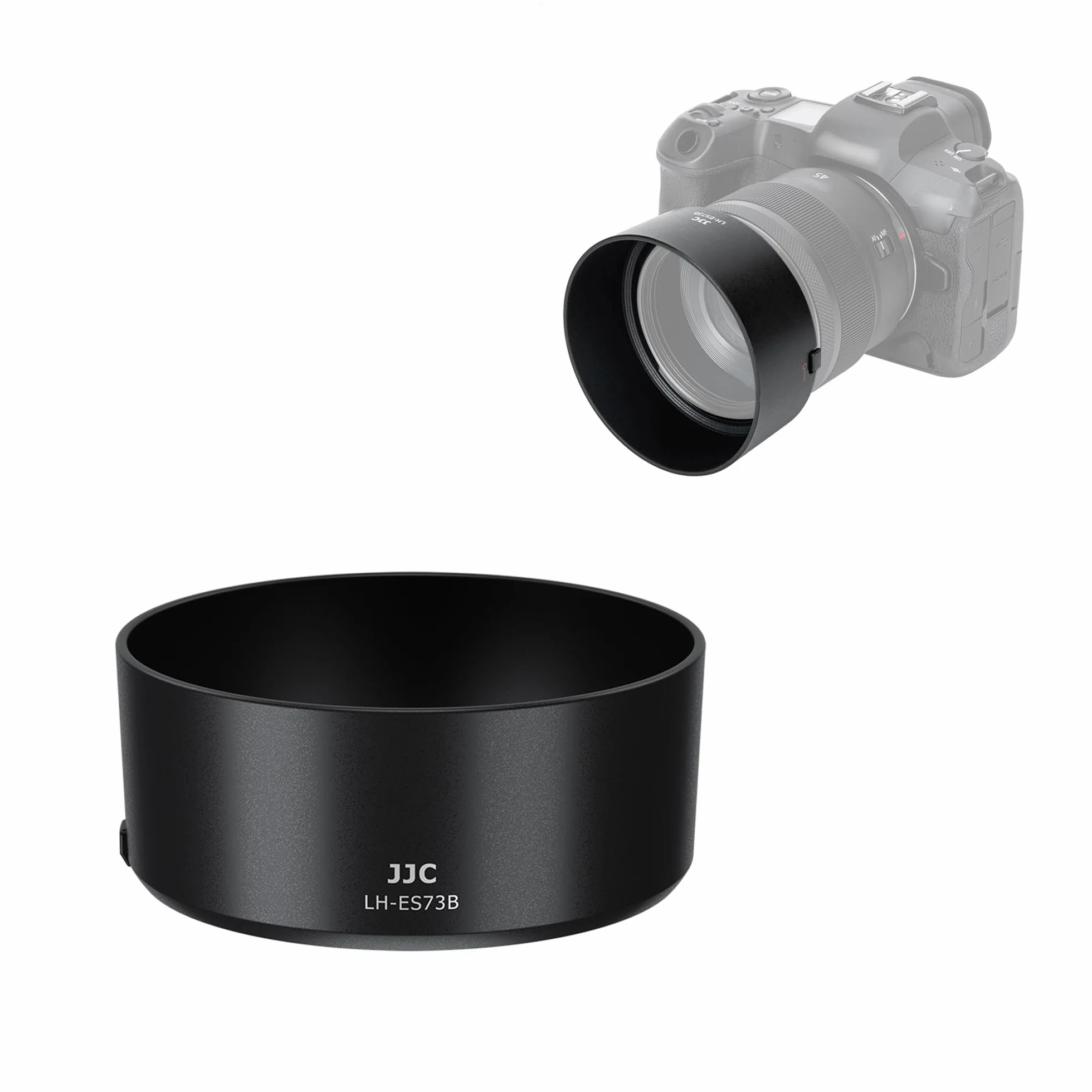 JJC ES73B - Paraluce a baionetta compatibile con obiettivo Canon RF 45 mm F1.2 STM, paraluce reversibile sostituisce Canon ES-73B