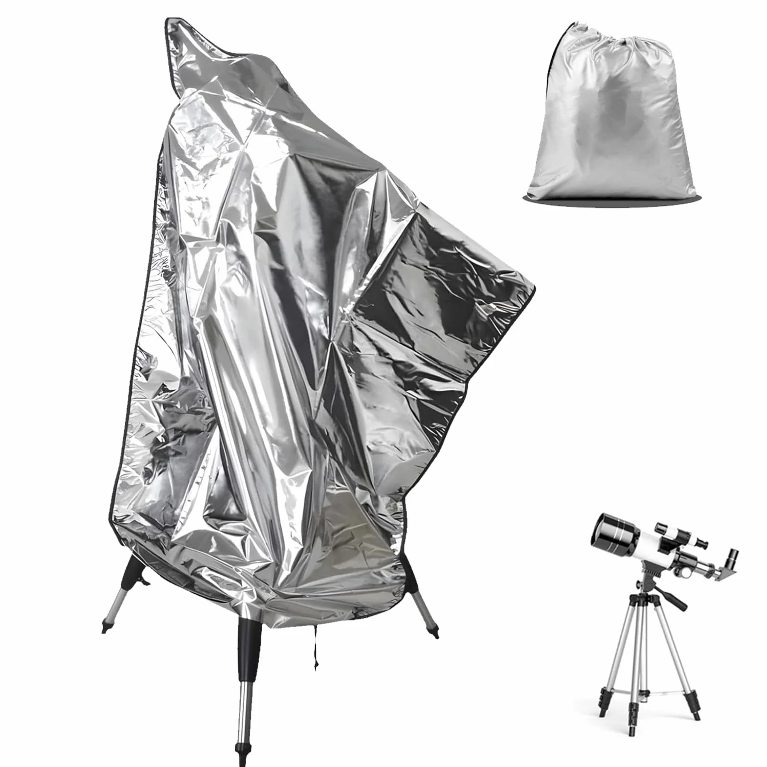 Copertura Protettiva del Telescopio, 120x160cm Copertura Antipolvere del Telescopio, 420D Copertura Protettiva Telescopio All'aperto con Borsa Portaoggetti, Impermeabile, A prova di Vento