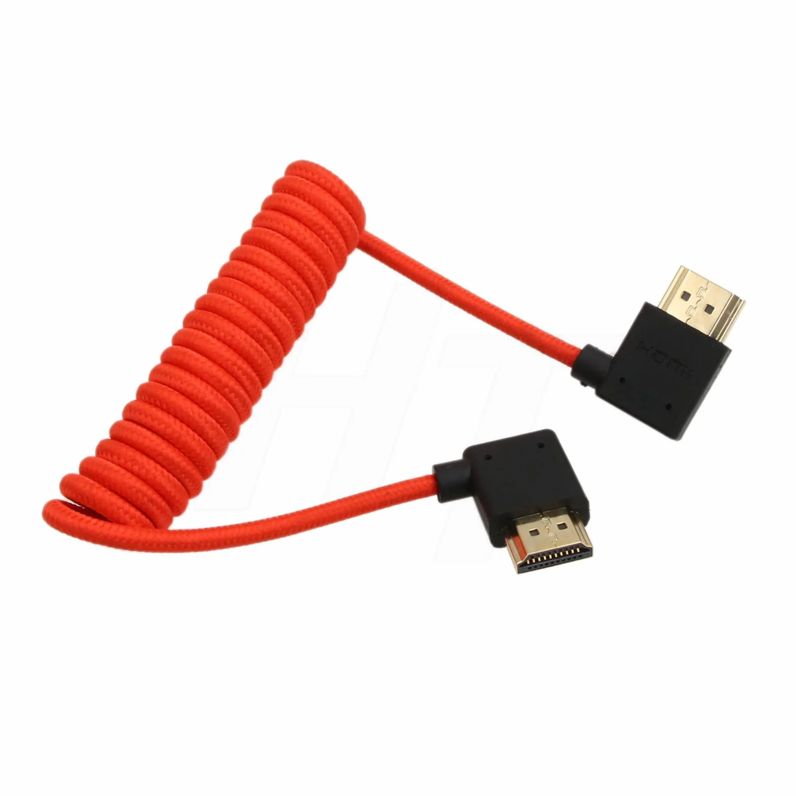 HangTon Cavo HDMI 2.1 HDMI 4K 120fps 8K 60fps per ATOMOS Ninja V Sony A7siii Canon C300 C500 Ronin RS2 Monitor Camera ad angolo retto sinistro Tipo A intrecciato a spirale