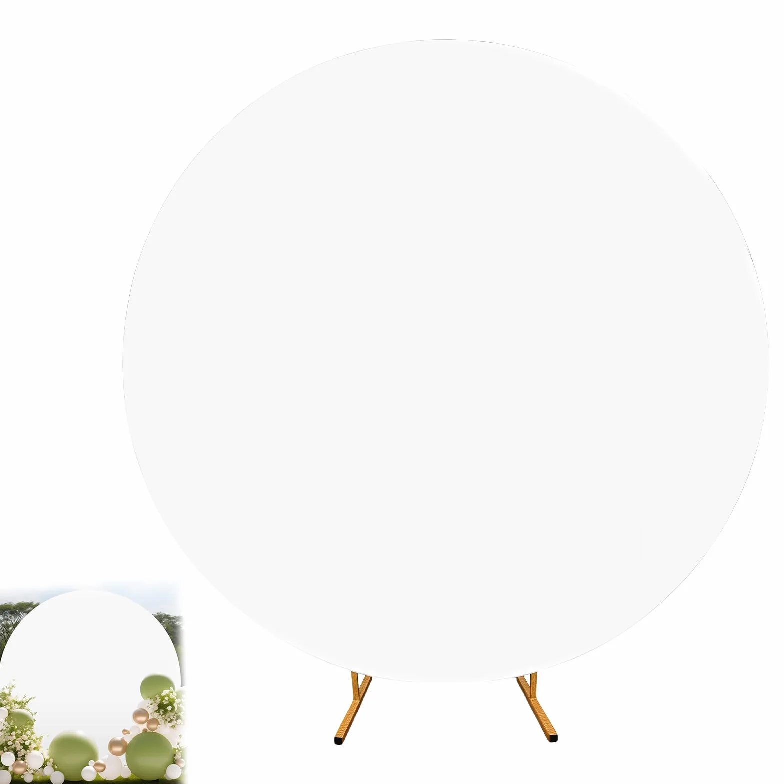Sfondo rotondo bianco puro: copertura di sfondo ad arco di diametro 2 m, copertura di sfondo bianco pieghevole per neonati, fotografia, accessori (senza supporto)