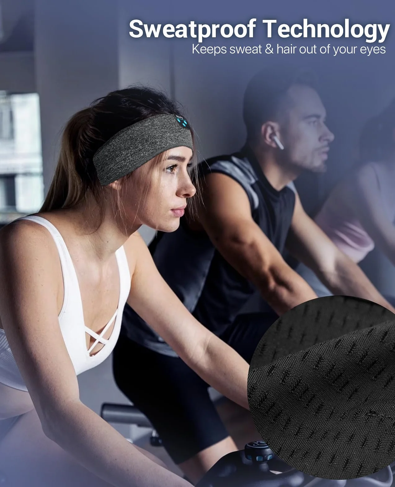 Navly Cuffie Bluetooth V5.4 con fascia per dormire, per dormire, comode cuffie per donne, per dormire e rilassarsi, idea regalo per donne e uomini