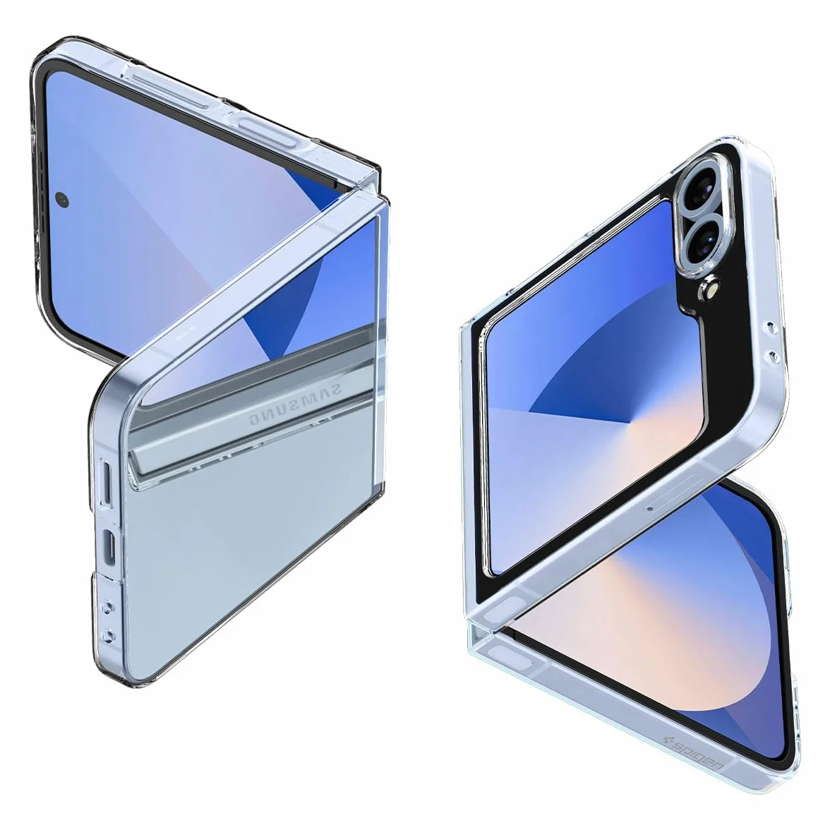 Spigen Cover Air Skin Compatibile con Samsung Galaxy Z Flip 7 FE e Samsung Galaxy Z Flip 6 - Trasparente