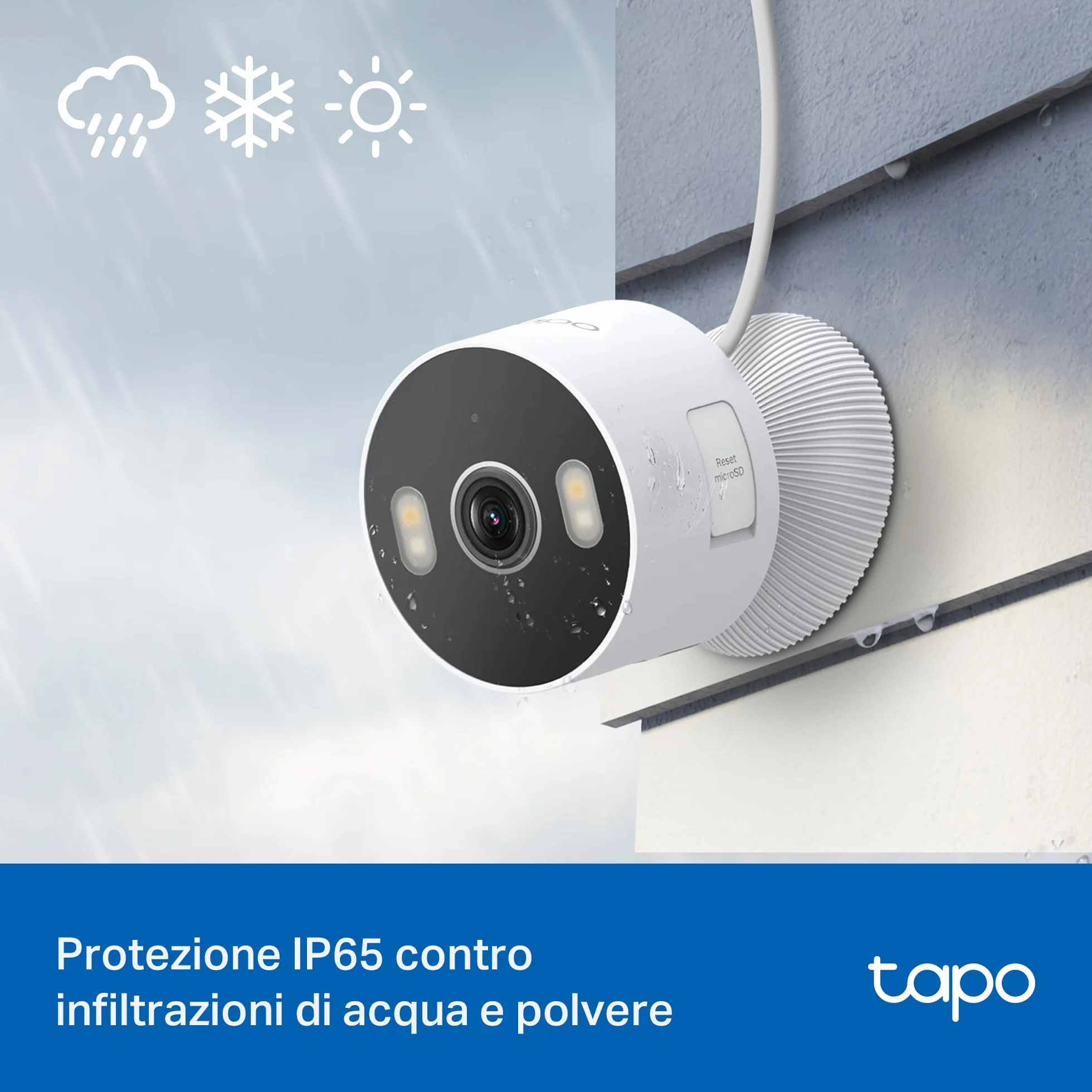 Tapo C113 Telecamera WiFi Esterno 2K 3MP, IP65, Visione Notturna a Colori con Spotlight, Rilevamento Smart AI, Audio Bidirezionale, Allarme Sonoro e Luminoso, Compatibile con Alexa