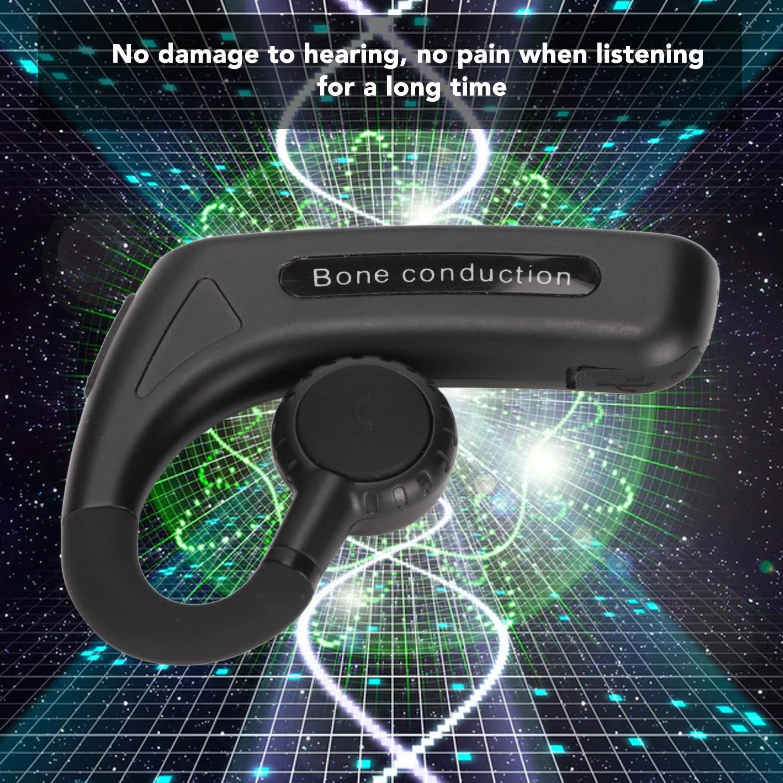 Auricolari Bluetooth 5.0, Cuffie Stereo Wireless, Auricolare Multifunzionale per Non Udenti con Microfono Vivavoce