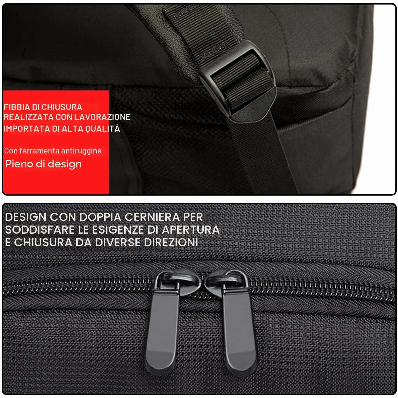 Zaino per Fotocamera, Inserto Imbottito, Borsa per Macchina da Viaggio Portabl con Supporto Treppiede, Zaino Fotografia per Fotocamere Slr Dslr Cano N Nikon Fuji Sony, Nero