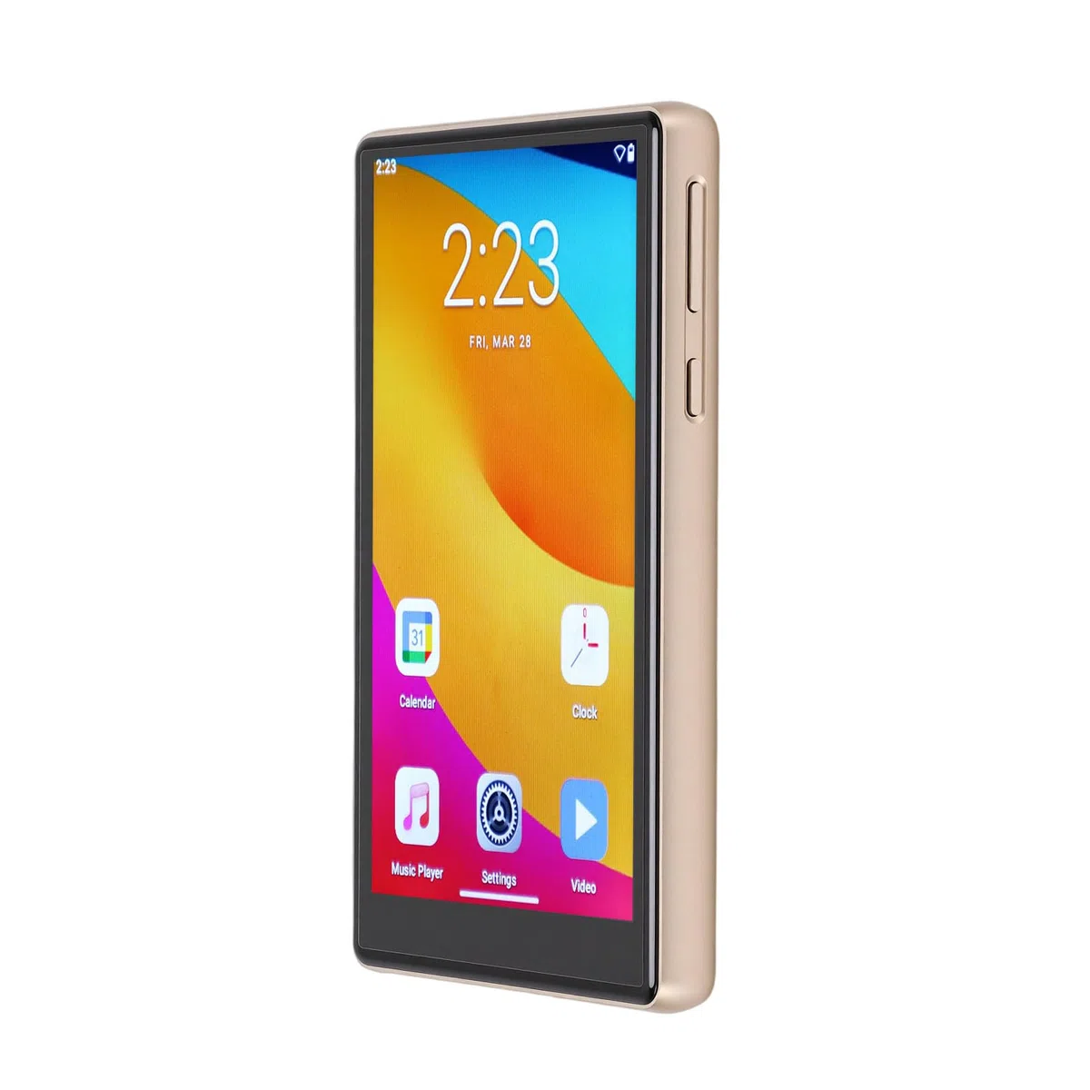 ANGGREK Lettore MP3 con Schermo Touch, Lettore Musicale con Display HD da 5,0 Pollici, 4GB RAM, 64GB, Bluetooth 5.0, WiFi, Radio FM, per Studenti e Viaggiatori, per L’uso di Audiolibri e (GOLD)