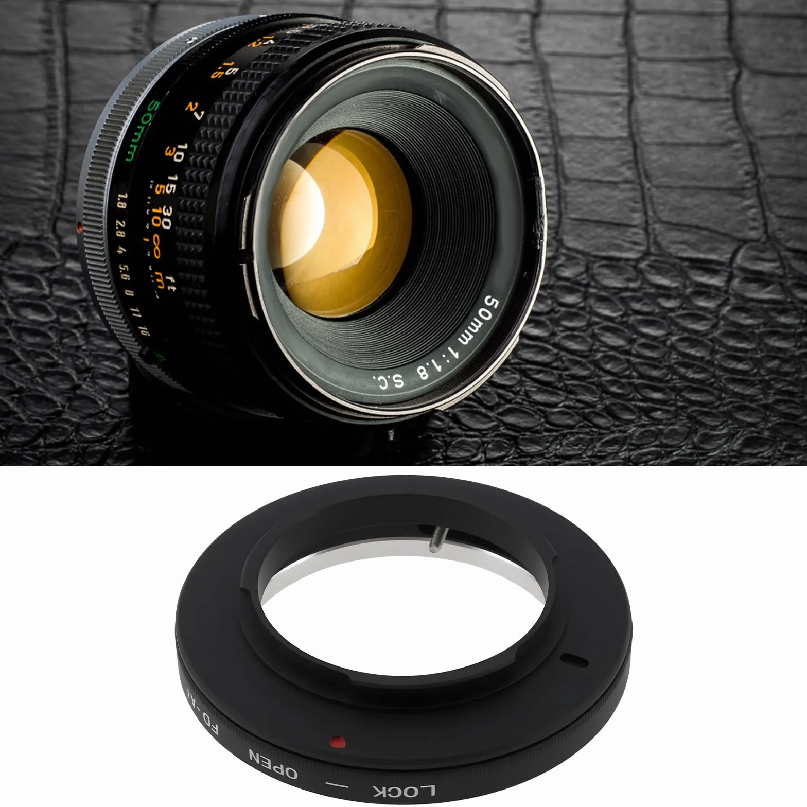 Anello adattatore per fotocamera FD-AI compatibile con obiettivo Canon FD compatibile con adattatore Nikon AI Mount