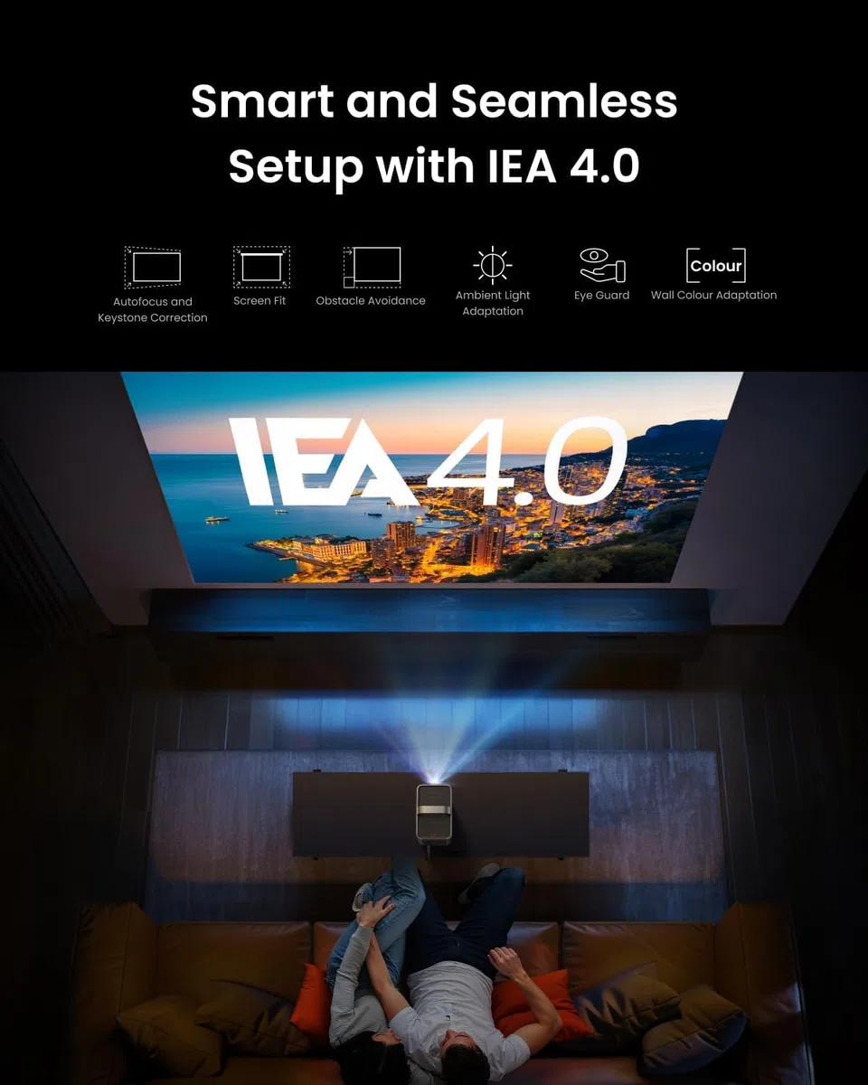 NEBULA Cosmos 4K SE Smart Beamer, Proiettore 4K con schermo Dolby Vision, 200" e 1800 ANSI lumen, HybridBeam, Google TV, Netflix ufficiale (ricondizionato)