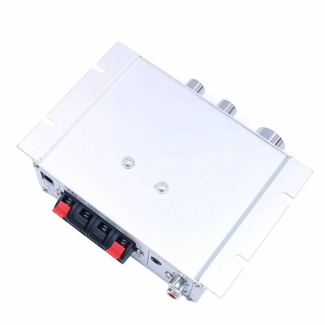 DollaTek LP-V3S 25Wx2 Amplificatore + Protezione Ritardata HiFi con Alimentazione 5A Compatibile con Computer, Cellulari o Lettori MP3 DAC ecc - Argento