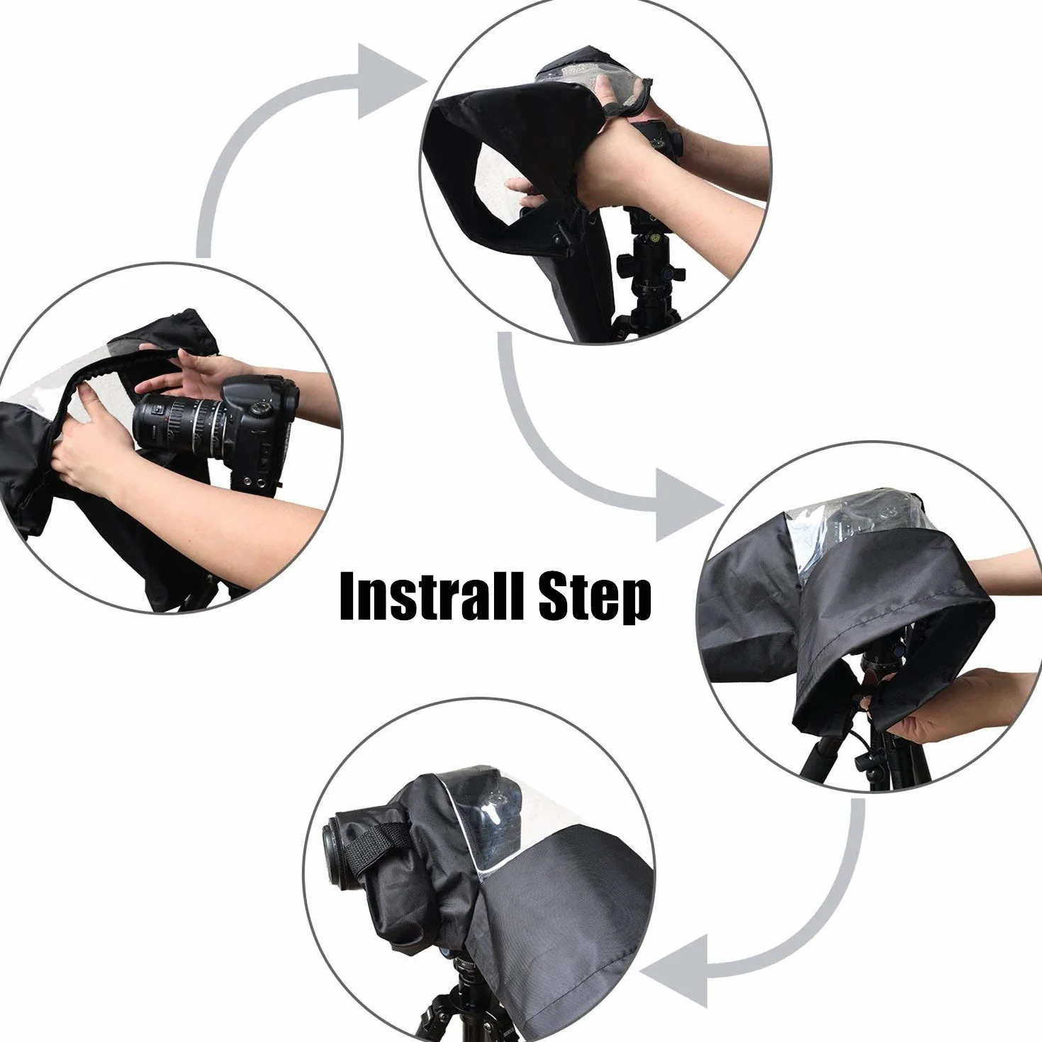 Telecamera Coperture Parapioggia Impermeabilile Professionale Morbido Nero Telecamera Copertura per tutte Le Telecamere SLR DSLR