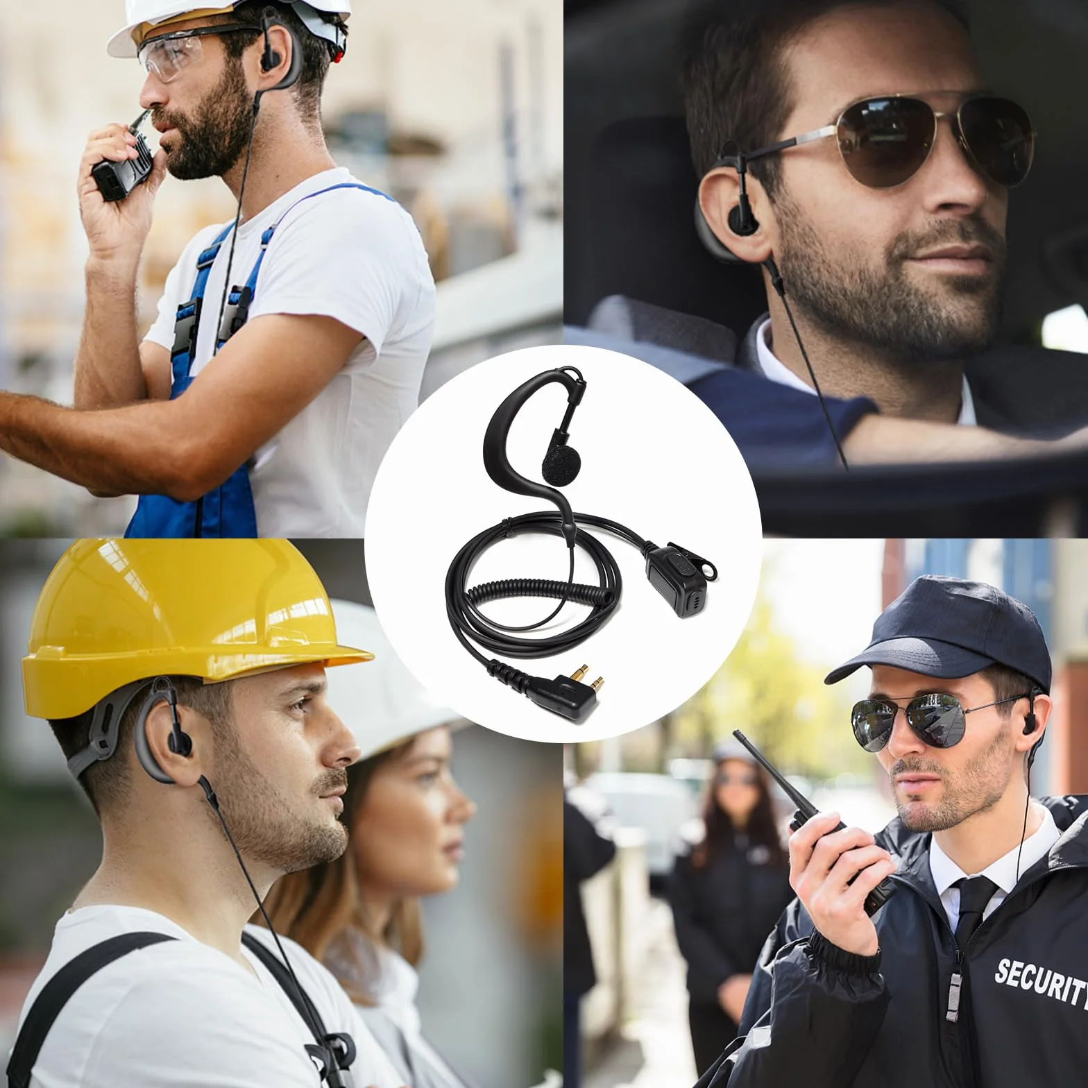 Auricolari radio G7 G7 XTR G9 Pro Plus G5 G6 G8 XT30 XT50 XT60 XT70 ALAN42 ALAN52 M24 M48 PMR446 2 Pin Walkie Talkie CB Accessori con microfono PTT (2 pezzi)