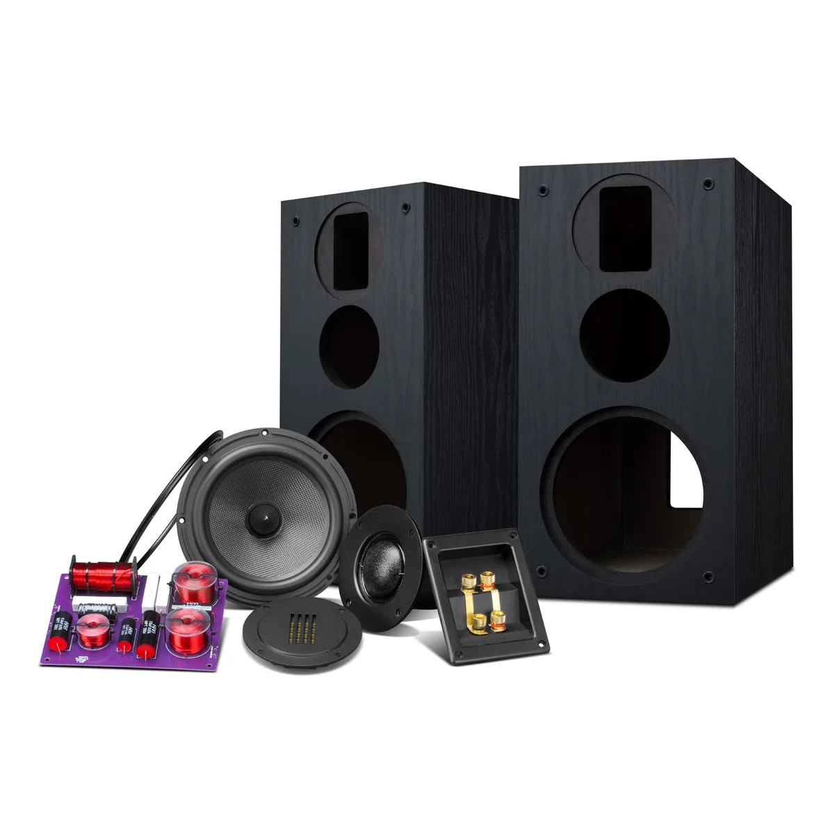 HiVi-Swans Coppia di altoparlanti passivi da scaffale fai da te, 3 vie, altoparlante, potenza di picco 120 Watt, per home theater, per surround o frontale