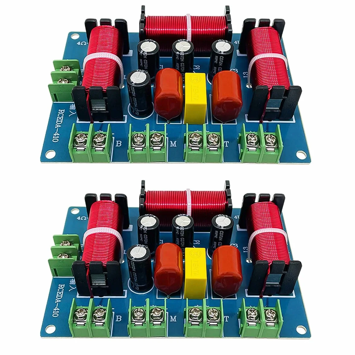 2 pezzi 200W Altoparlante Crossover Doppio Treble uno Midrange uno Bass 4 Vie Altoparlante Divisore di Frequenza Audio Altoparlante Home Theater Divisore