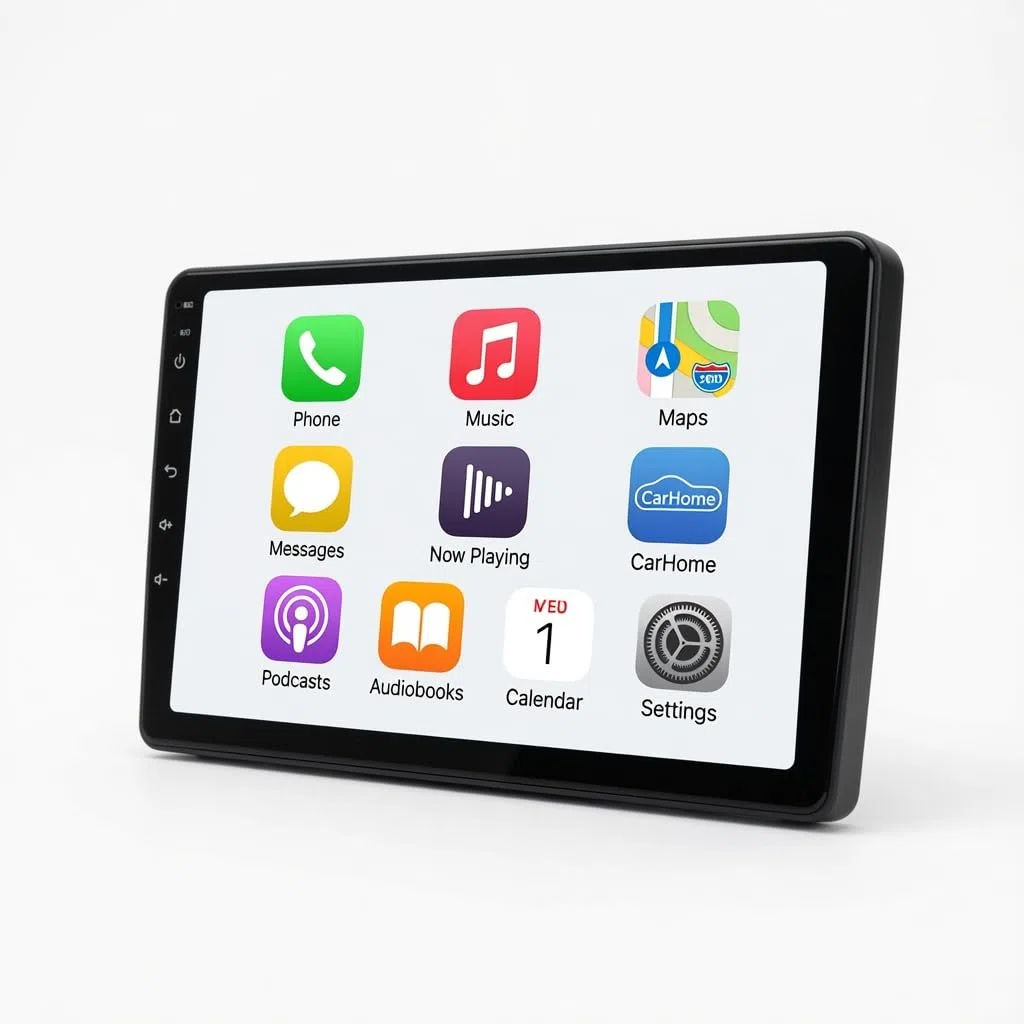 Autoradio 9 pollici compatibile con Citroën C2/C3 | CarPlay/Android Auto/WiFi/DSP/DAB+, touchscreen CarPlay, sistema radio multimediale HD (T4 (4GB/64GB) 8-core 5G QLED)