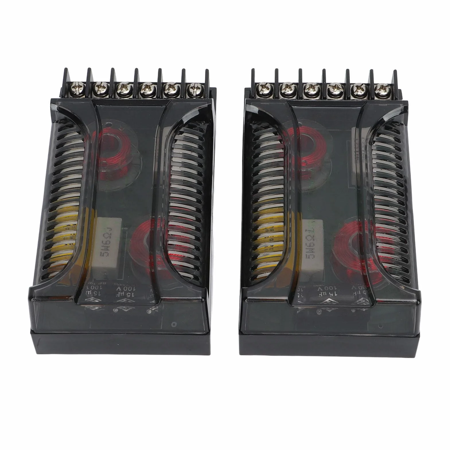 Akozon 2 PCS Crossover Audio per Auto a Doppio Canale con Protezione da Sovracorrente Progettato Universalmente