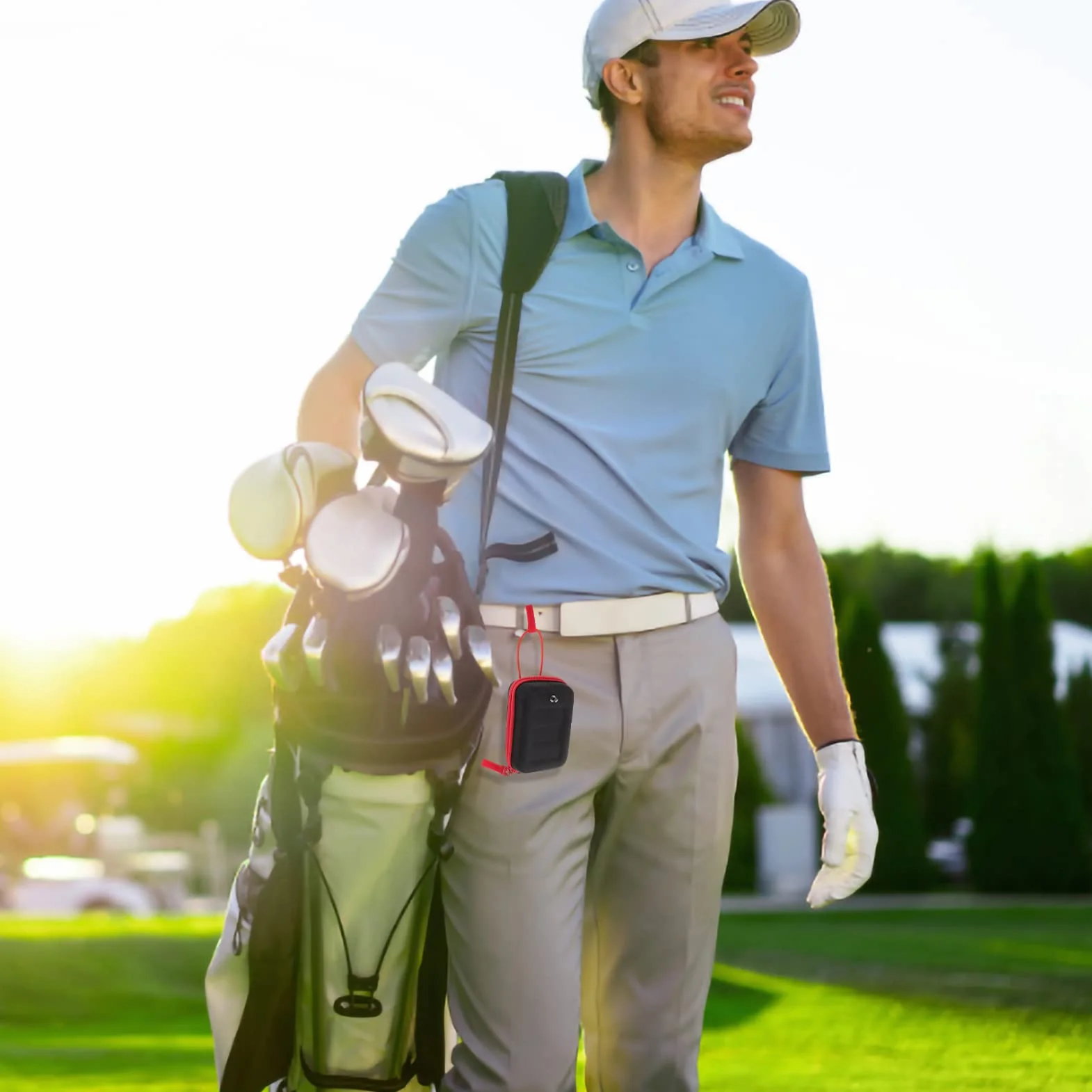 BESPORTBLE Custodia Rigida Per Telemetro Golf Borsa Di Stoccaggio Eva Leggera E Impermeabile Con Cinturino Ideale Per Uso Quotidiano E Attività Sportive